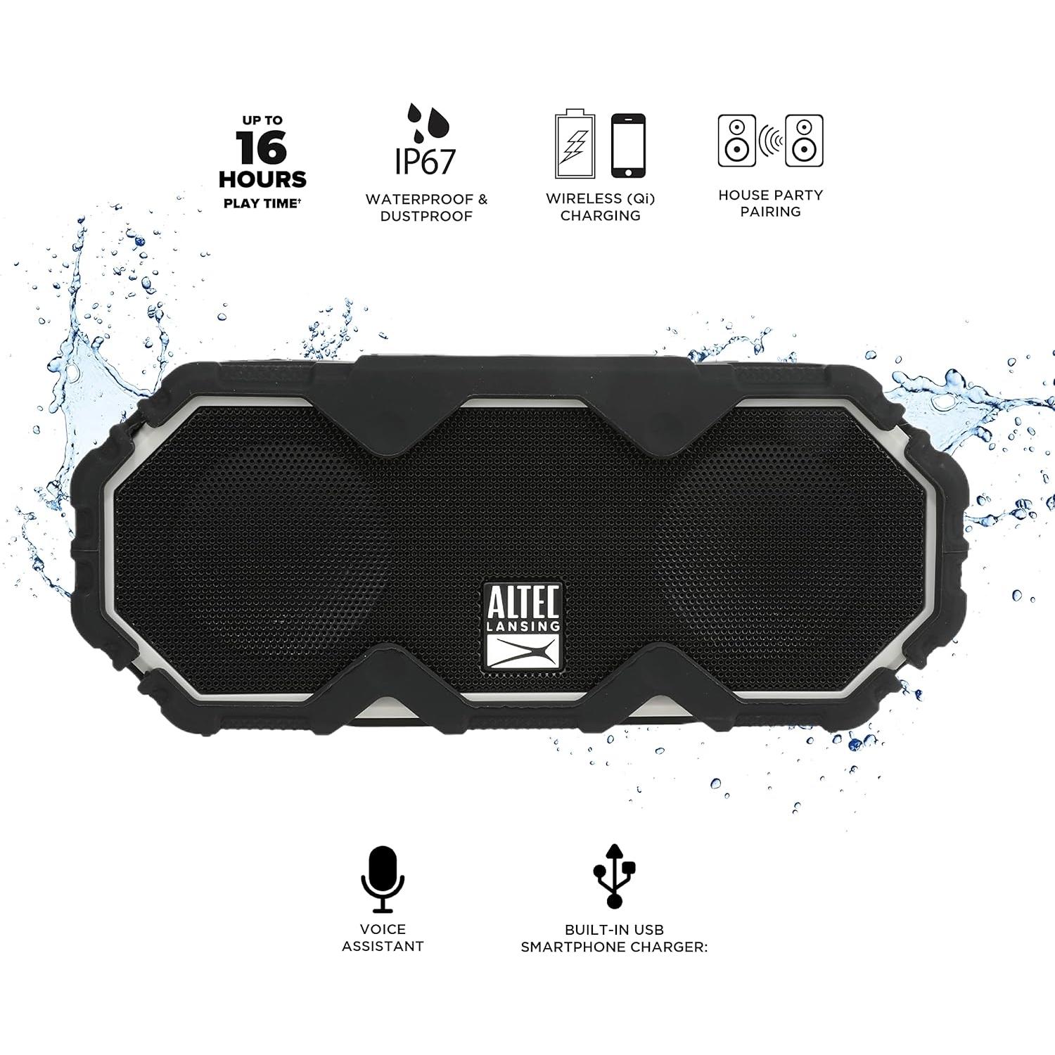 Altavoz Bluetooth Mini LifeJacket Jolt Gris, Impermeable, 16h Batería