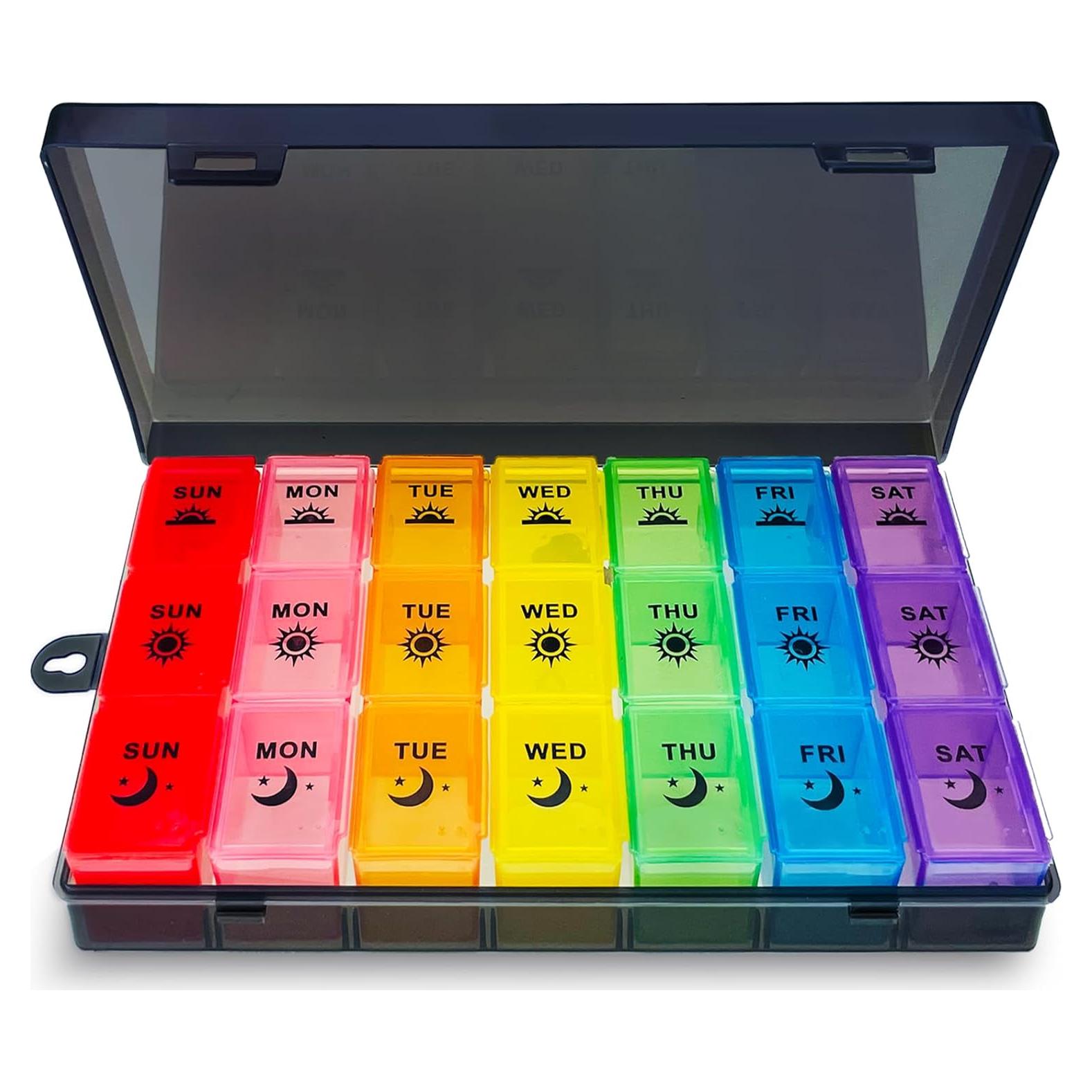 Organizador de Pastillas Semanal ZVZM 7 Días 3 Veces al Día