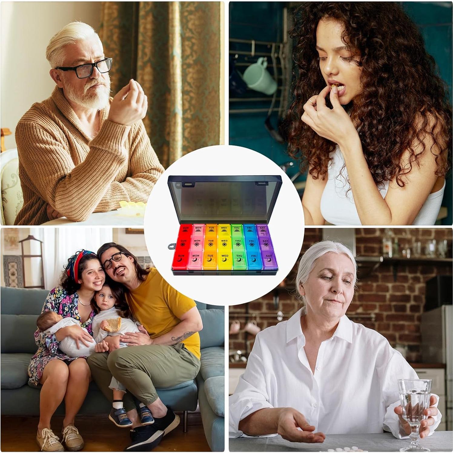 Organizador de Pastillas Semanal ZVZM 7 Días 3 Veces al Día