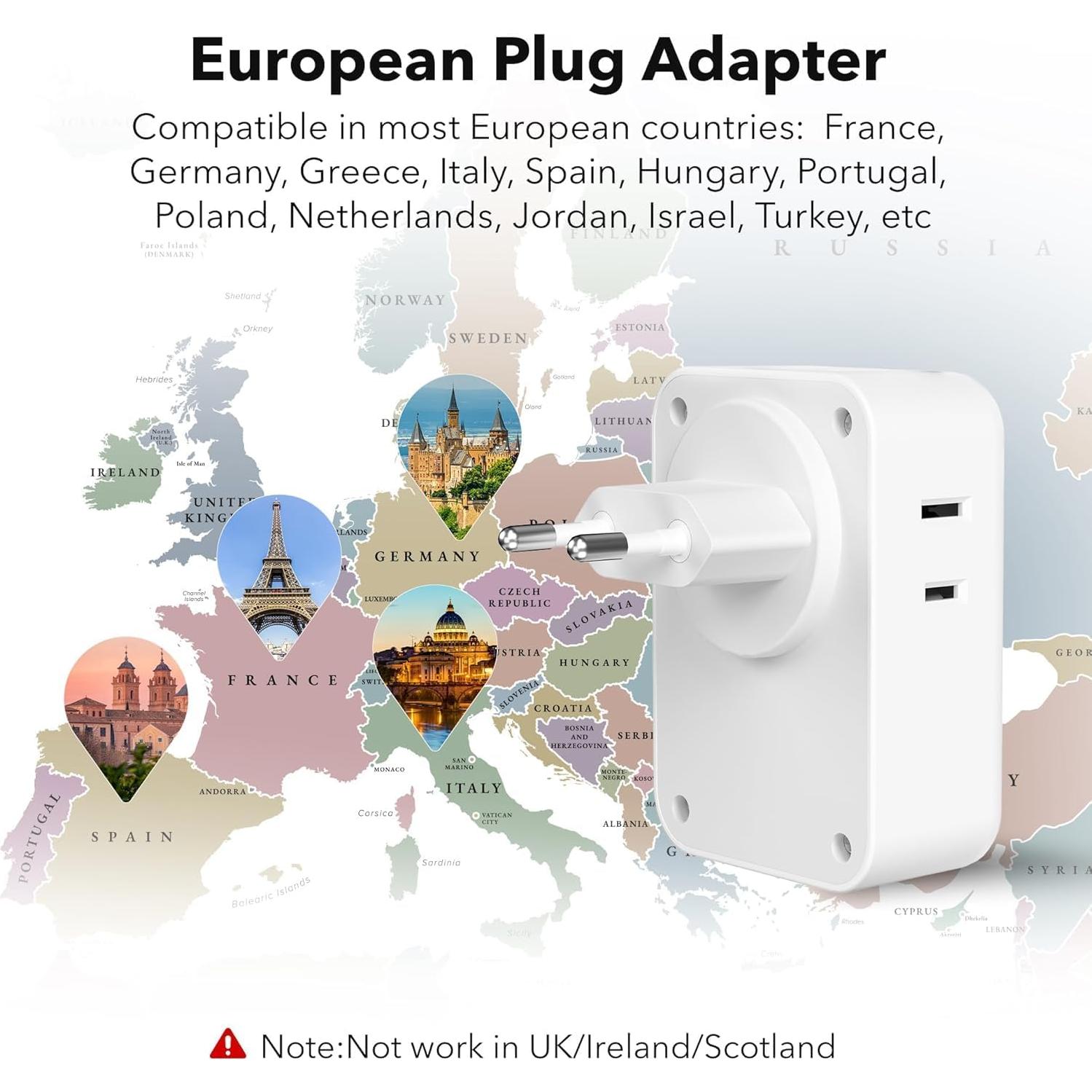 Adaptador de Enchufe de Viaje BN-LINK Tipo C 7 en 1