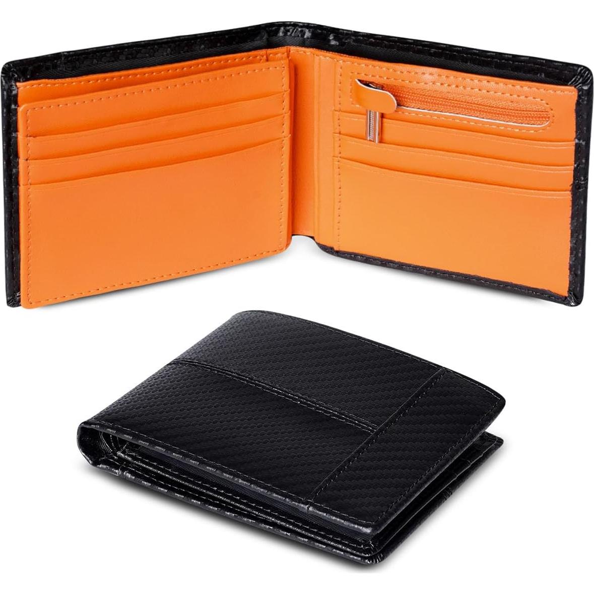 Billetera de Cuero Genuino Swallowmall con Bloqueo RFID 15 Tarjetas