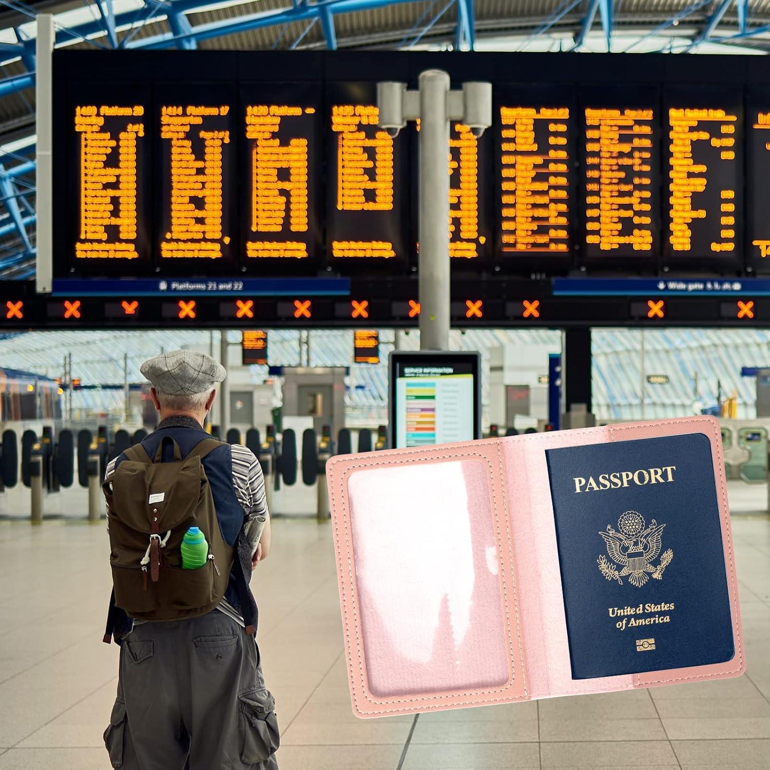 2 Fundas de Pasaporte y Tarjeta de Vacuna Arouselove PU