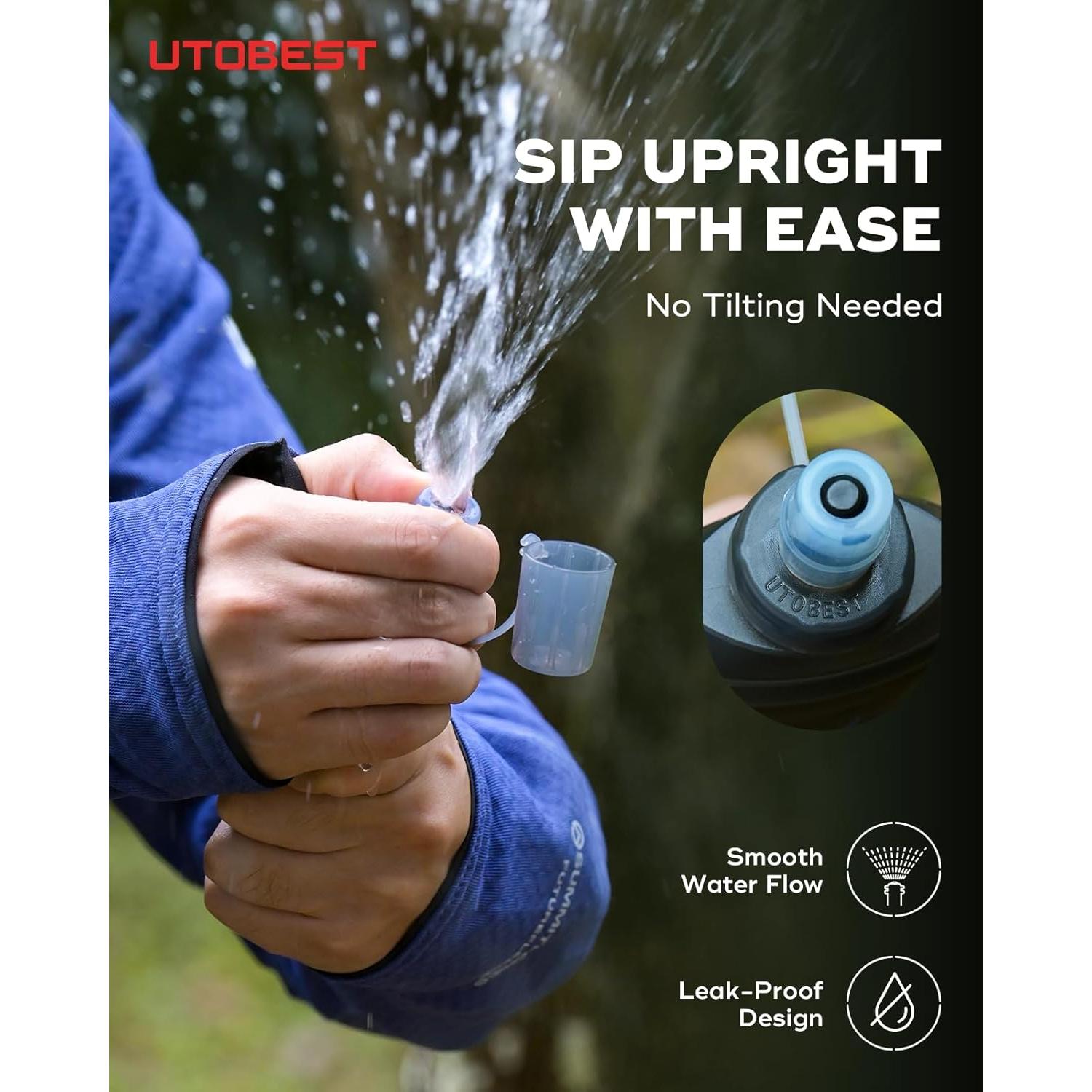 Botellas de Agua Colapsables 150ml TPU Amarillo - 2 Piezas