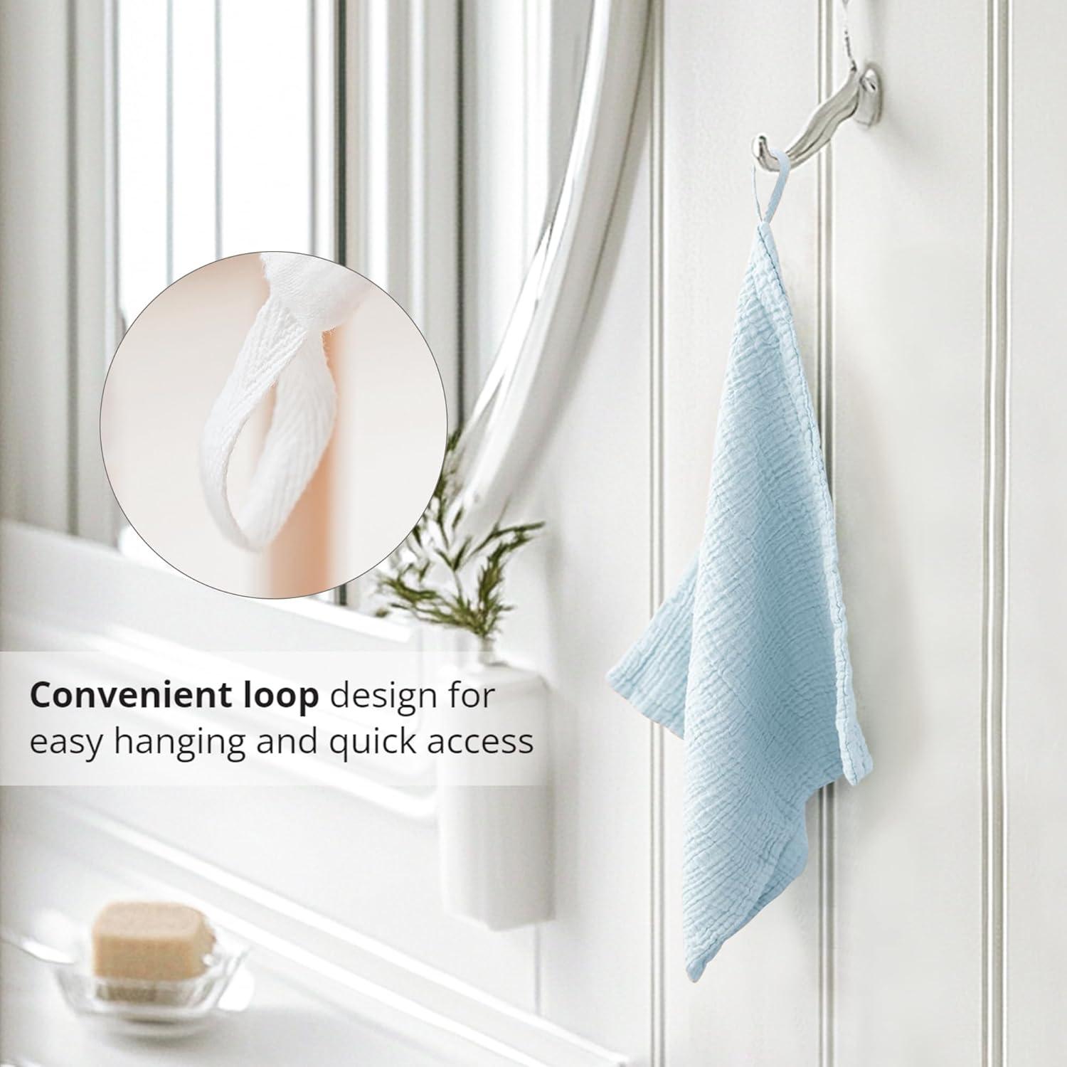 Konssy Paquete de 7 Toallas de Muselina Suaves 27.94 cm