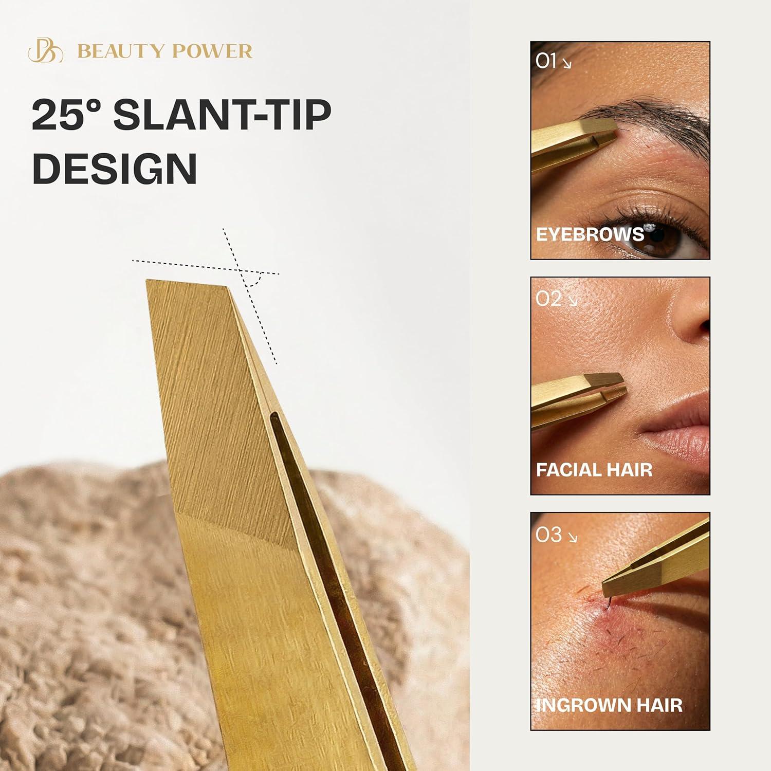 Pinzas de Precisión Beauty Power - Acero Inoxidable Alemán