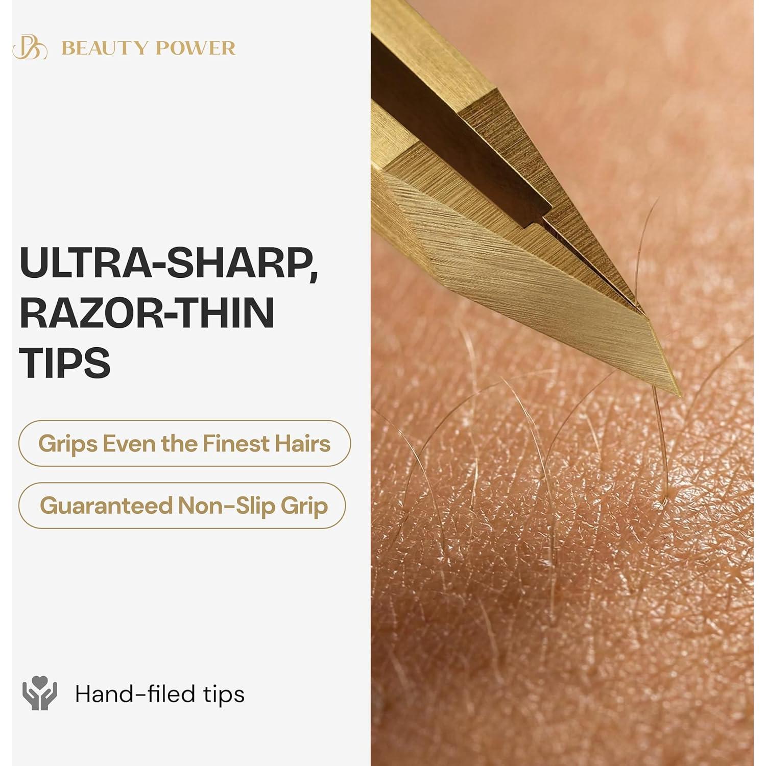 Pinzas de Precisión Beauty Power - Acero Inoxidable Alemán