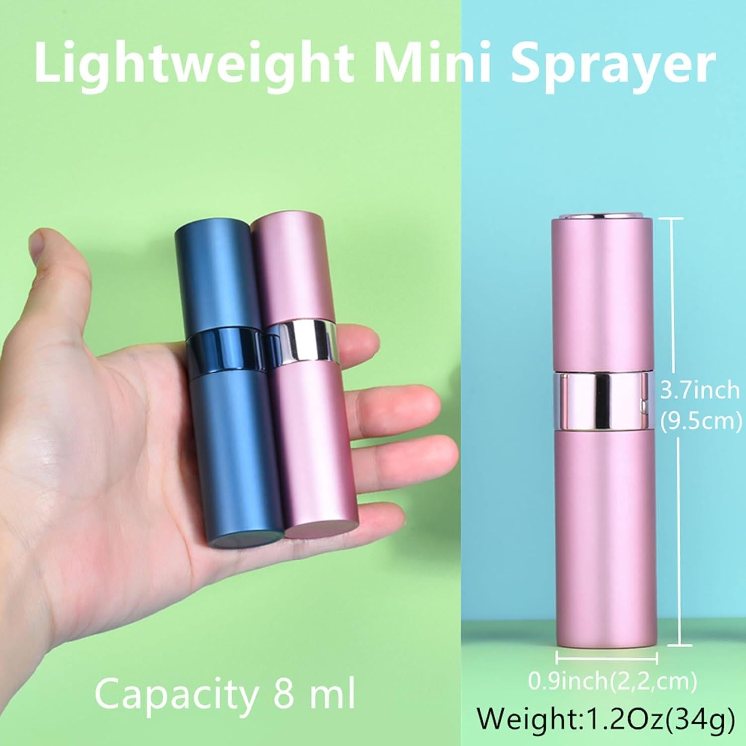 Set 3 Atomizadores de Perfume 8ml Yikimyfo Viaje Negro