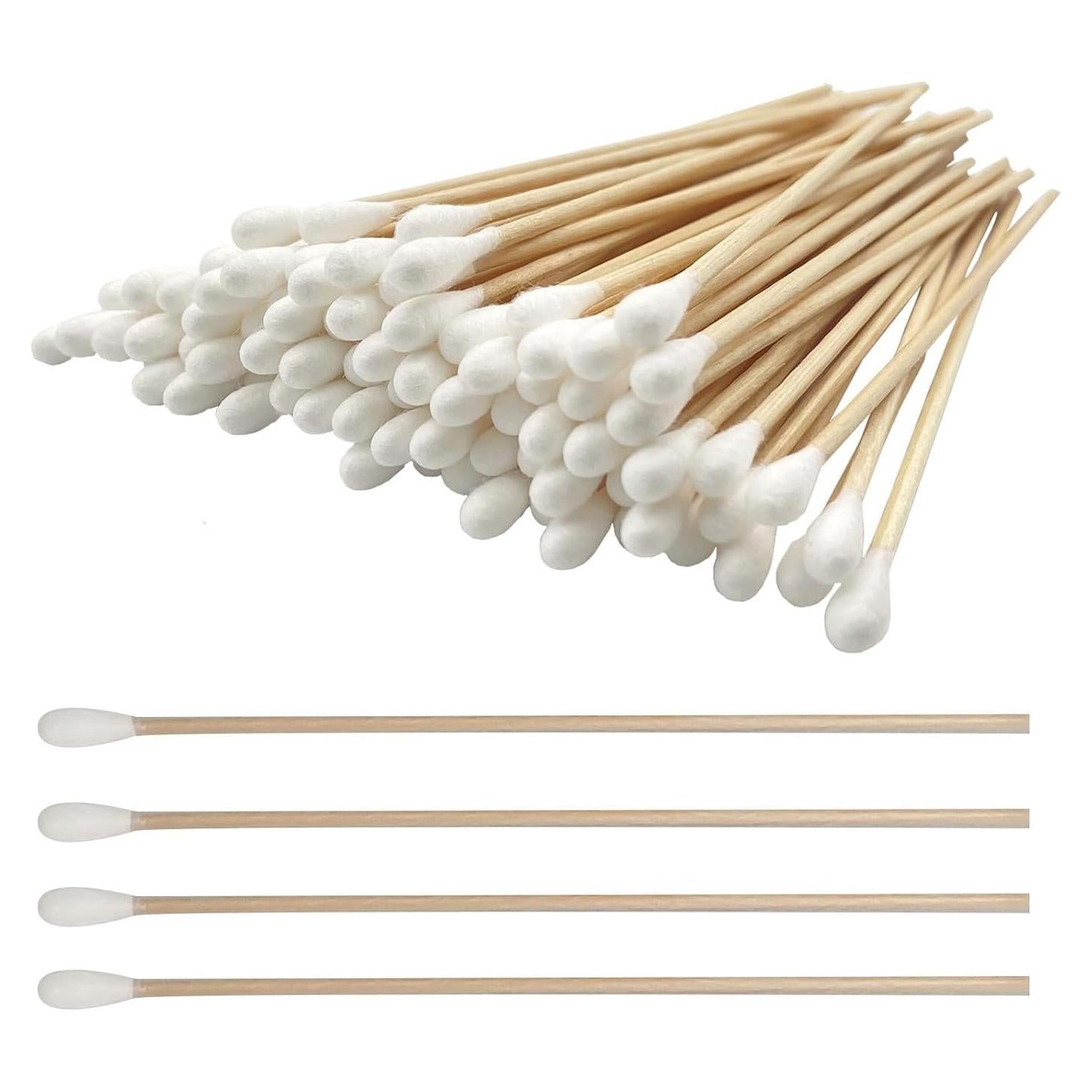 Hisopos de Algodón 15 cm SUIZWMOU 2000 piezas Mango Madera