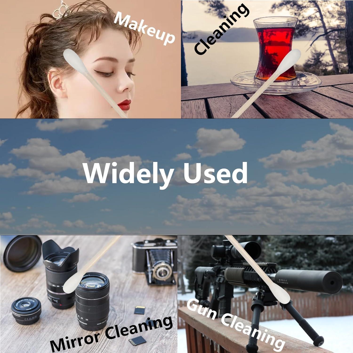 Hisopos de Algodón 15 cm SUIZWMOU 2000 piezas Mango Madera