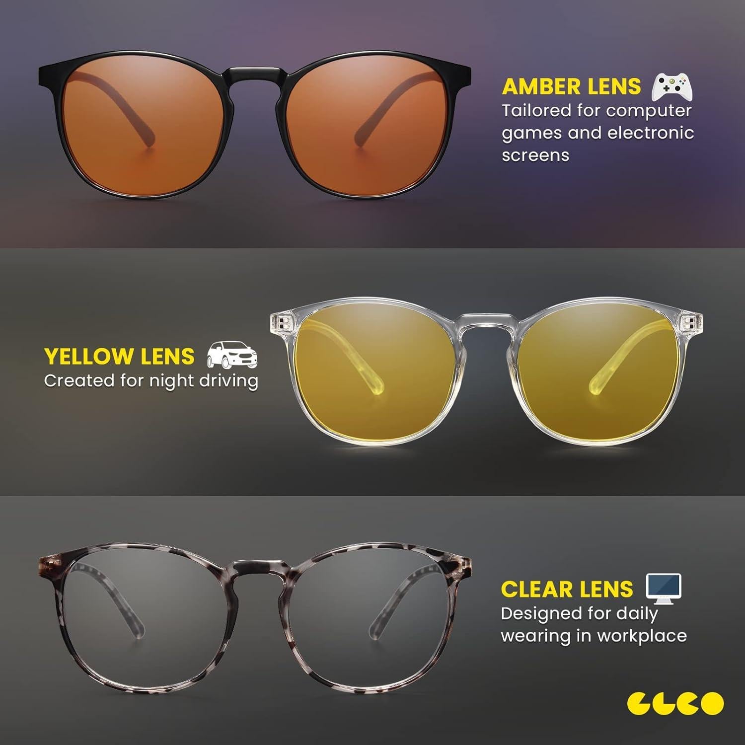 Gafas de Luz Azul IBOANN Iconic para Mujer - Protección UV400