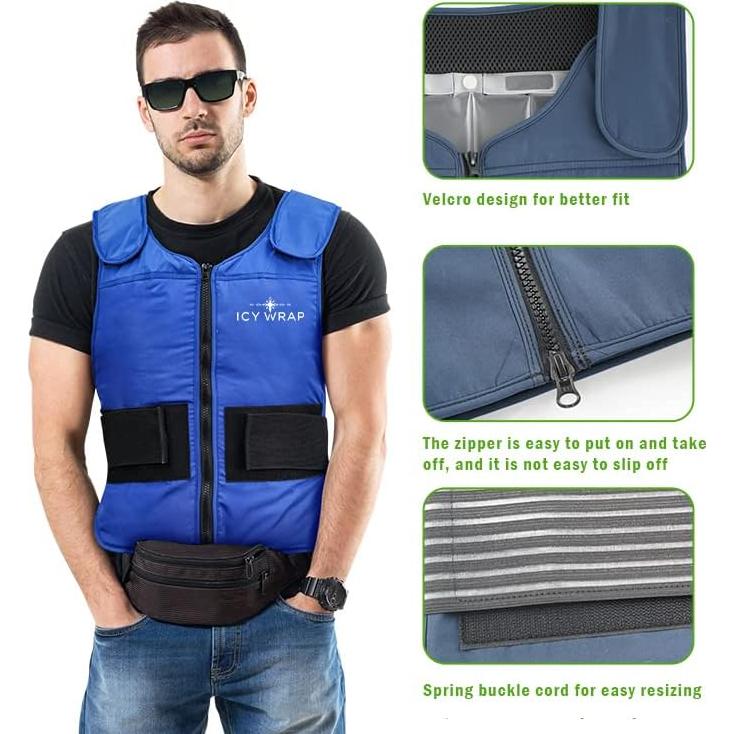 Chaleco Icy Wrap Unisex con Paquetes de Hielo 30 PCS