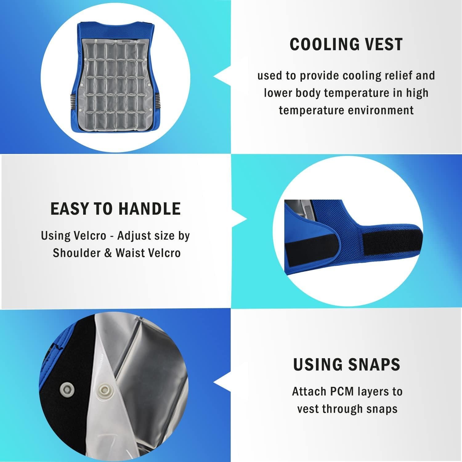 Chaleco Icy Wrap Unisex con Paquetes de Hielo 30 PCS