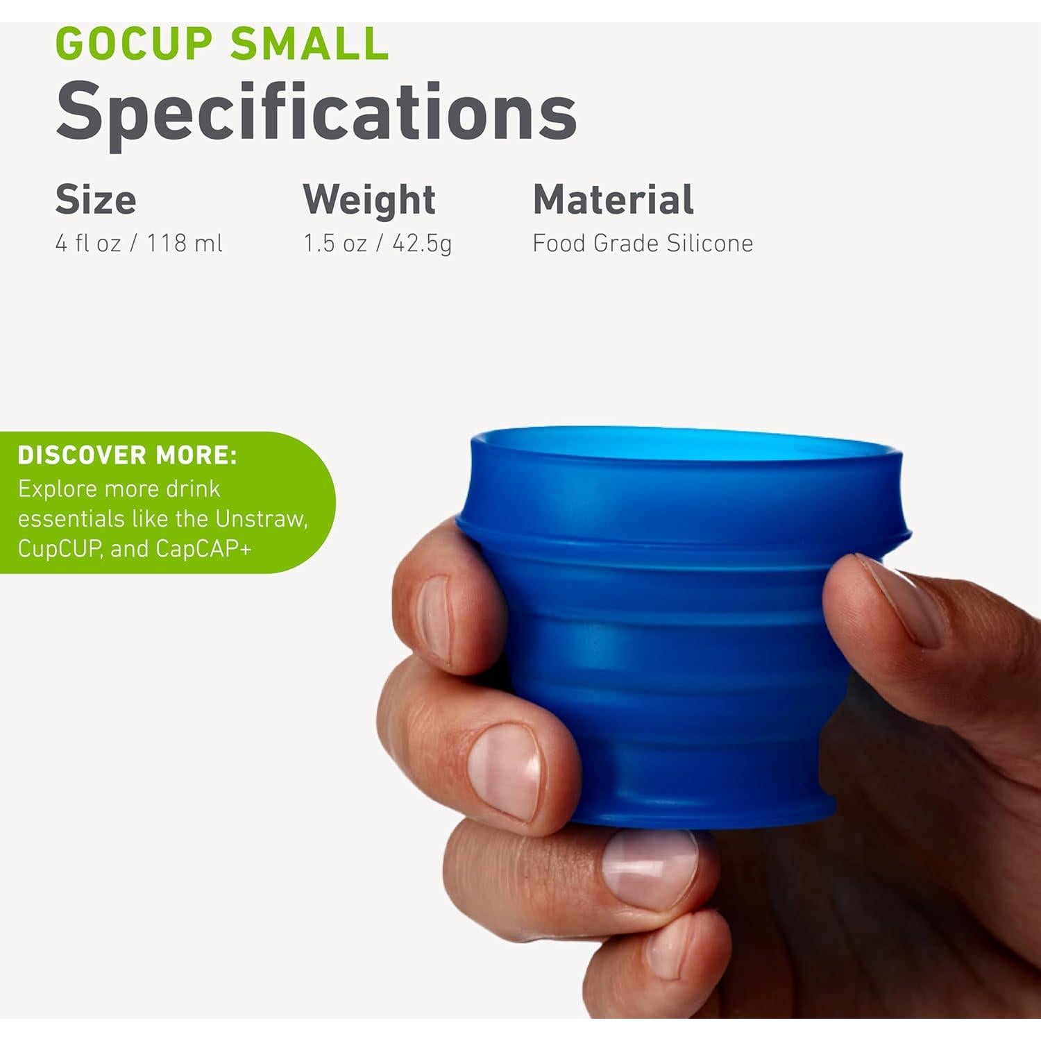 Taza Colapsable GoCup Humangear 118ml Verde Libre de BPA