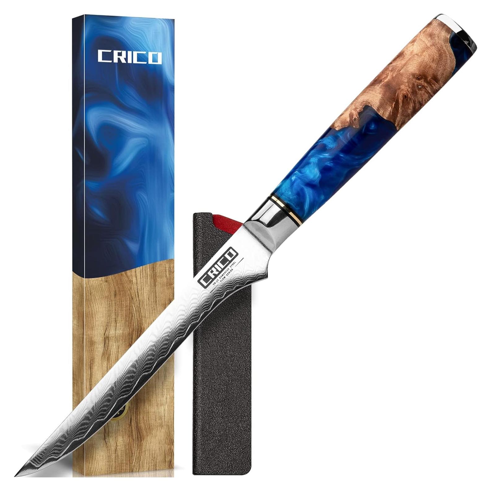 Cuchillo de Deshuesar CRICO Damasco 13.5 cm Acero VG10 Forjado