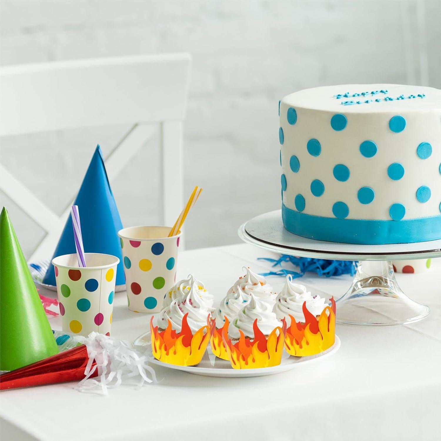 Fundas para Cupcakes de Fuego Whaline - 36 Piezas Decorativas