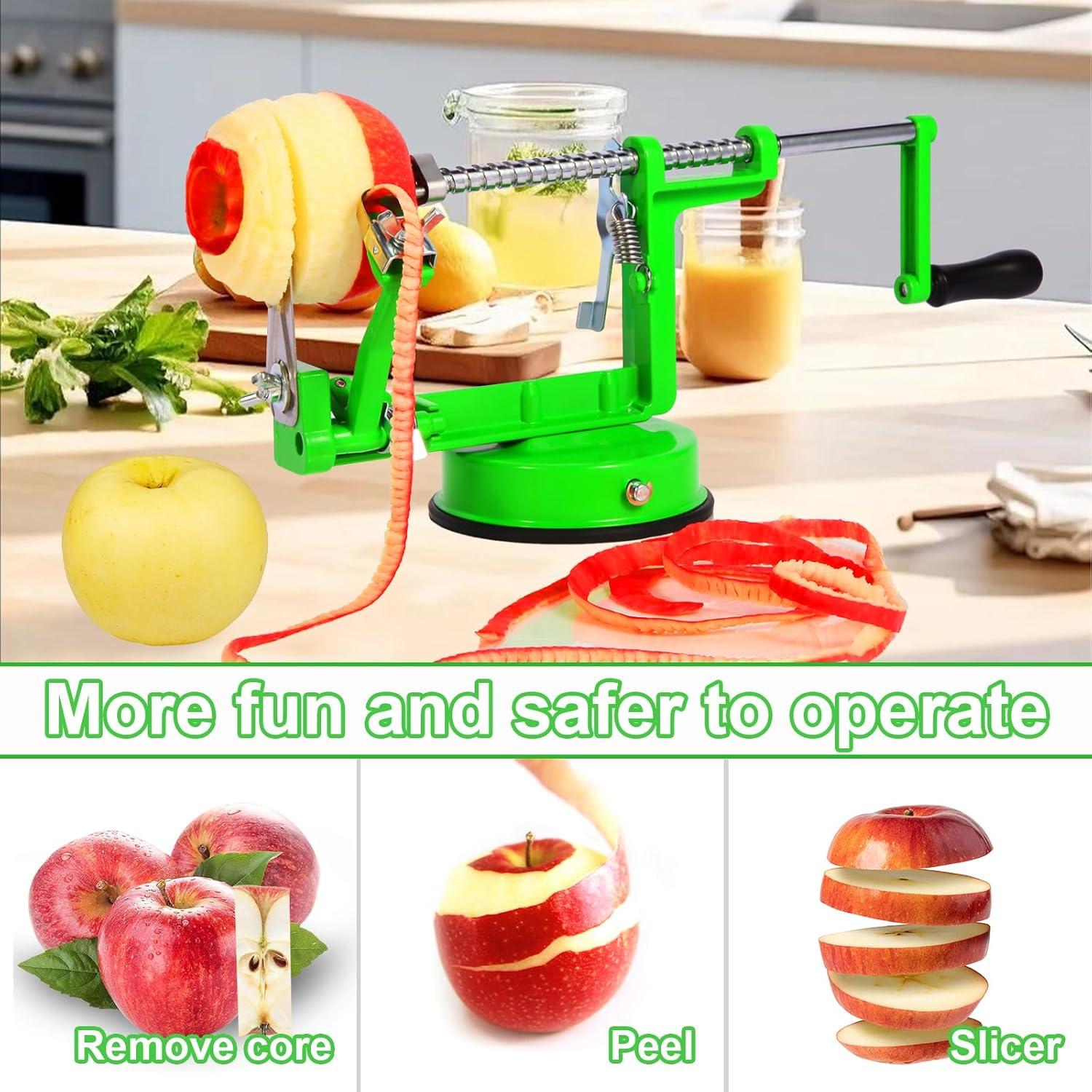 Pelador y Cortador de Manzanas LIVSGNISTA Acero Inoxidable Verde