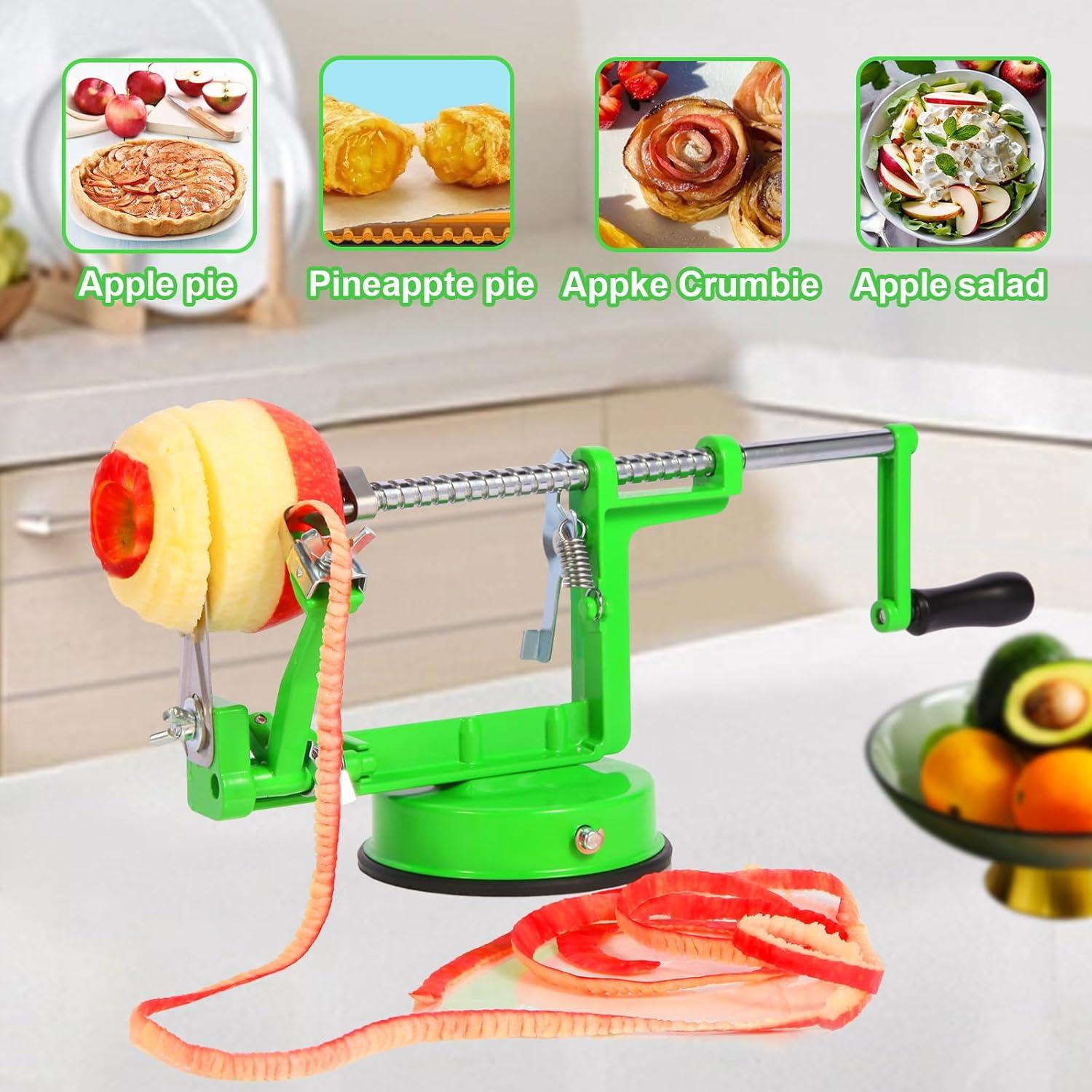 Pelador y Cortador de Manzanas LIVSGNISTA Acero Inoxidable Verde