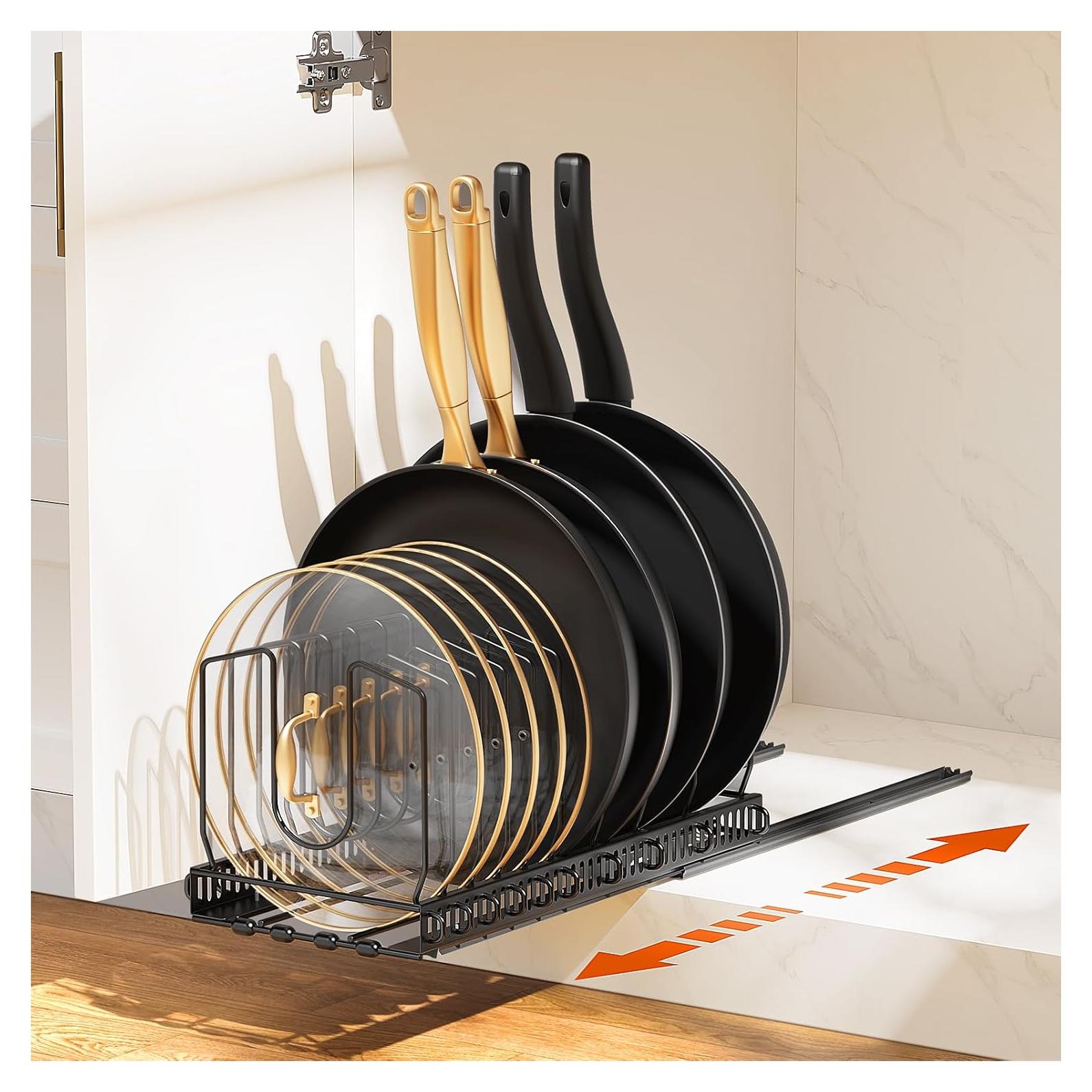 Organizador Deslizante de Ollas y Sartenes Housolution Negro