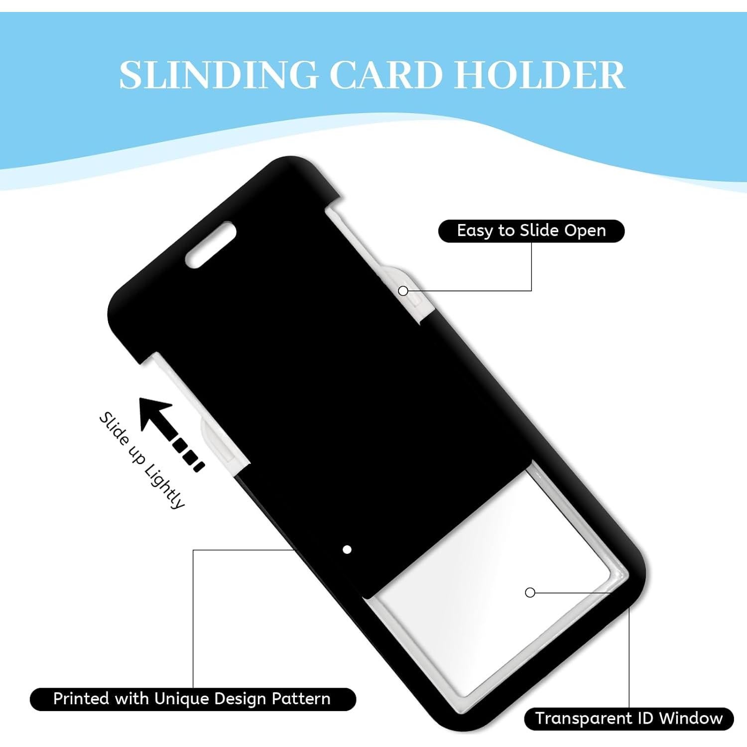 Lanyard Negro Hancynir con Soporte Retráctil para Insignias