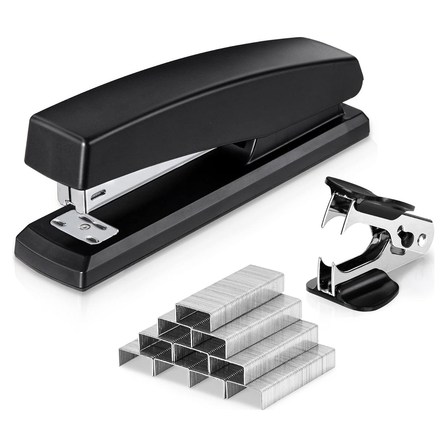 Grapadora de Escritorio Deli AZ0325T Negra 25 Hojas 1000 Grapas