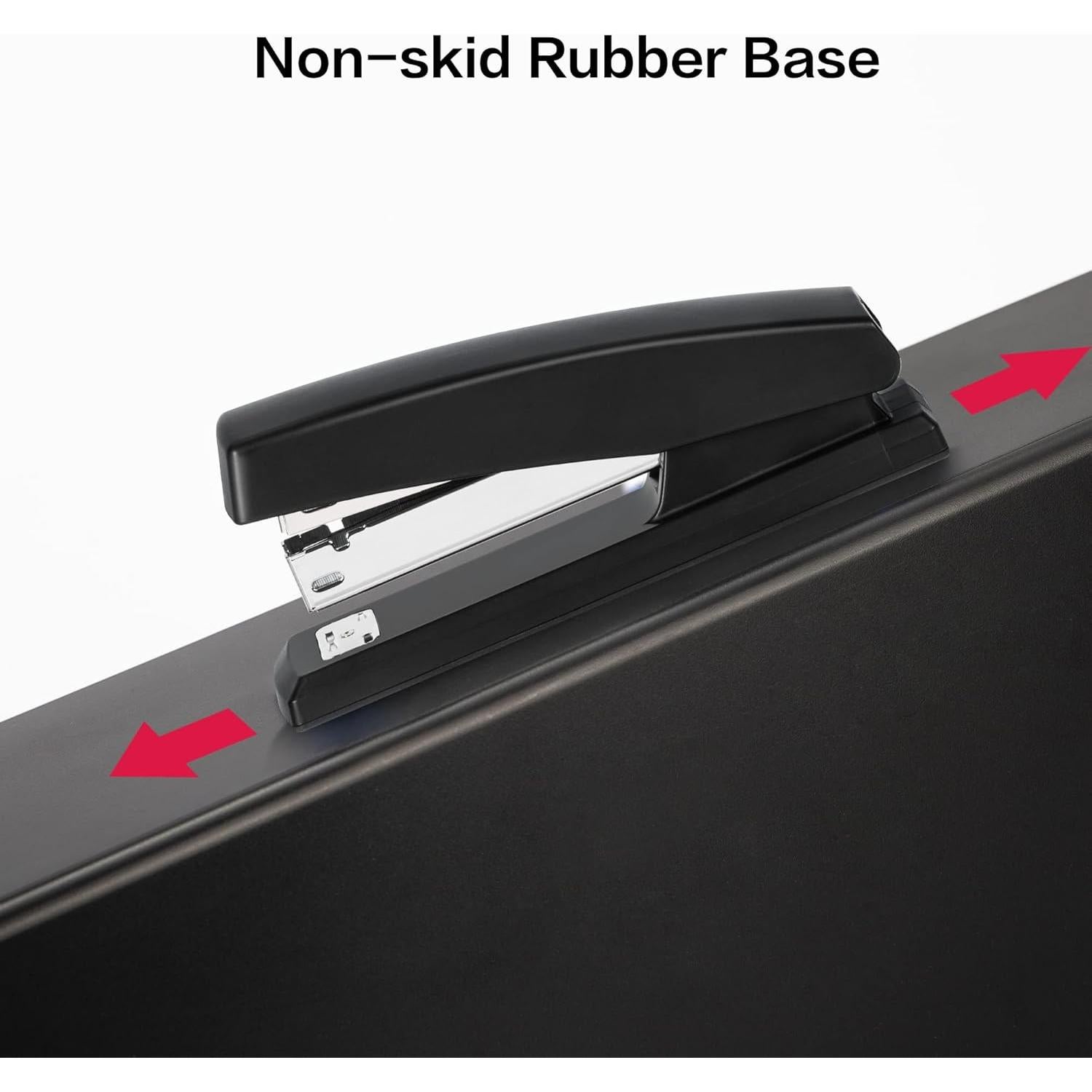 Grapadora de Escritorio Deli AZ0325T Negra 25 Hojas 1000 Grapas