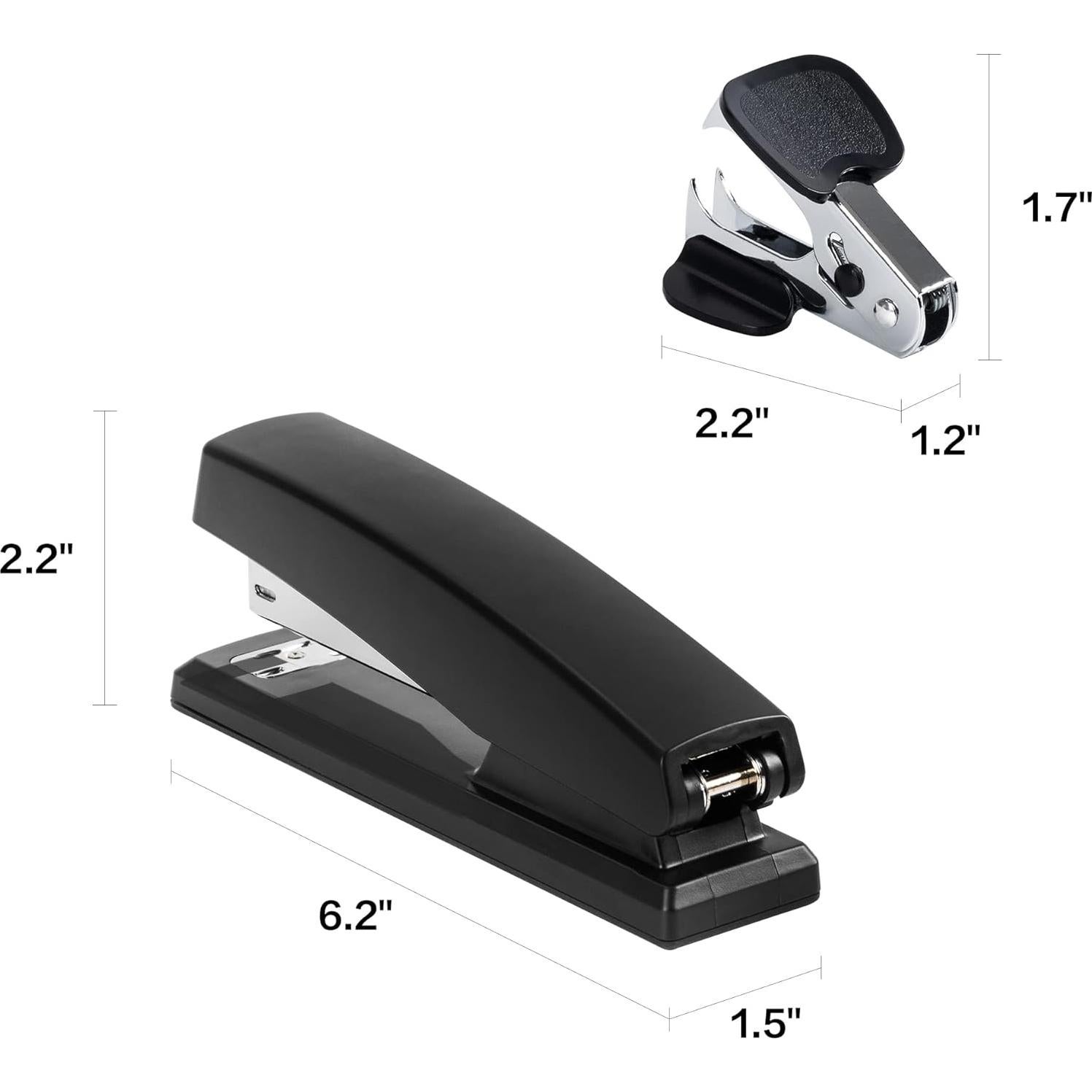 Grapadora de Escritorio Deli AZ0325T Negra 25 Hojas 1000 Grapas