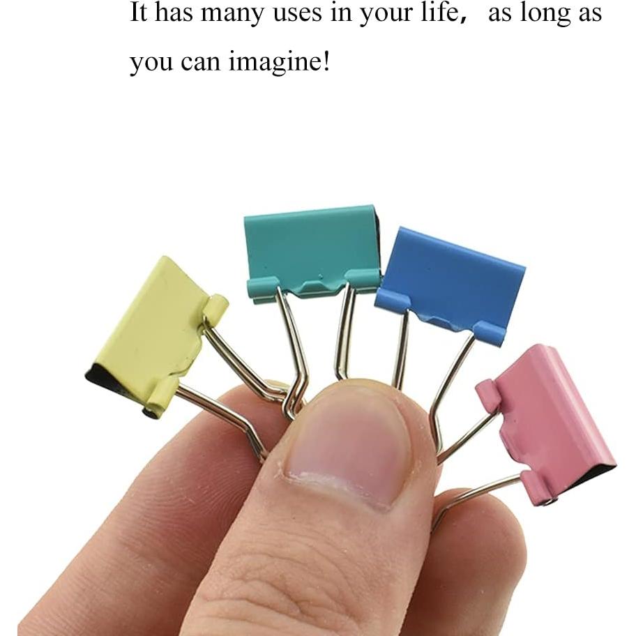 Clips de Encuadernación HAHIYO Acero Resorte 100 Piezas 15 mm