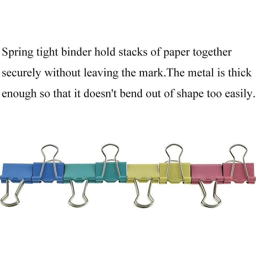 Clips de Encuadernación HAHIYO Acero Resorte 100 Piezas 15 mm