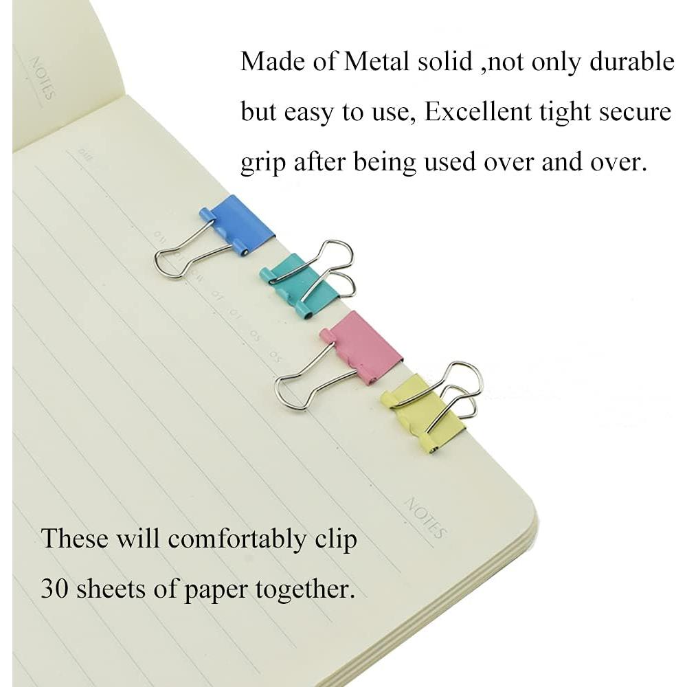 Clips de Encuadernación HAHIYO Acero Resorte 100 Piezas 15 mm