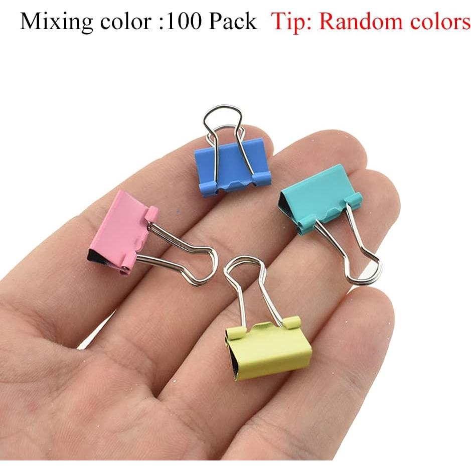 Clips de Encuadernación HAHIYO Acero Resorte 100 Piezas 15 mm