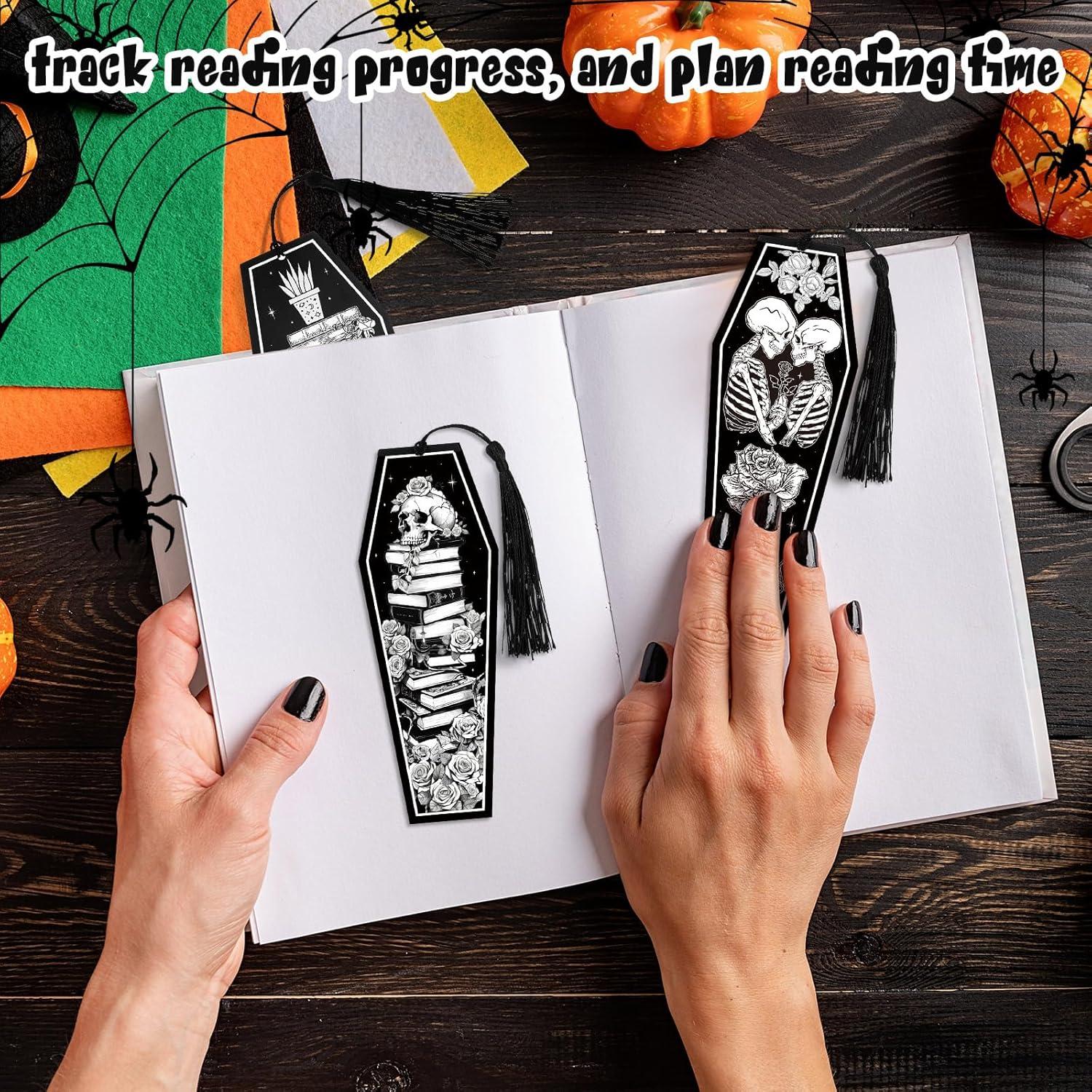 60 Marcadores de Tumba Halloween Kolldenn con Borlas Negras