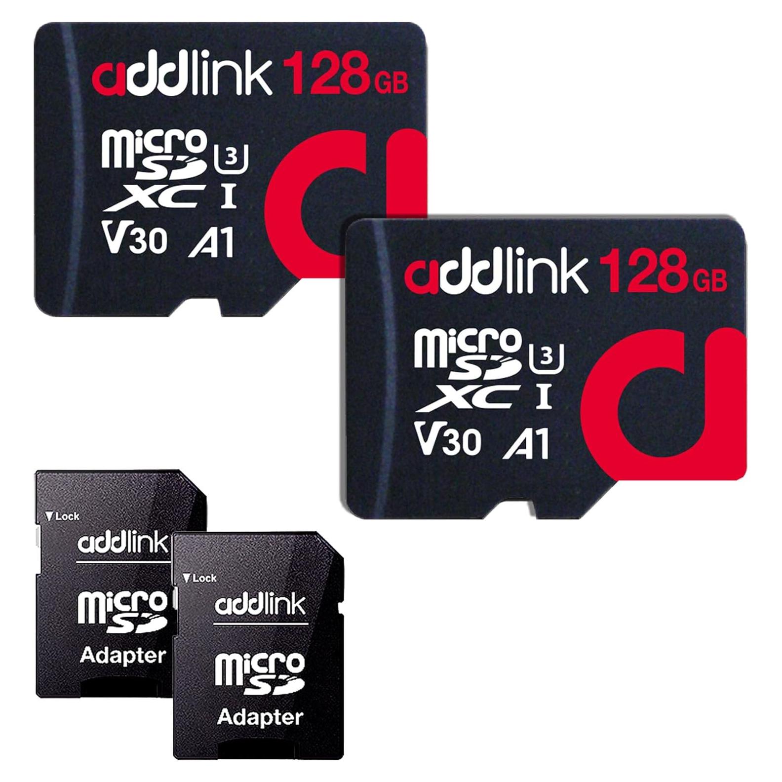 Tarjeta Micro SDXC 128GB 2-Pack addlink UHS-1 A1 100MB/s