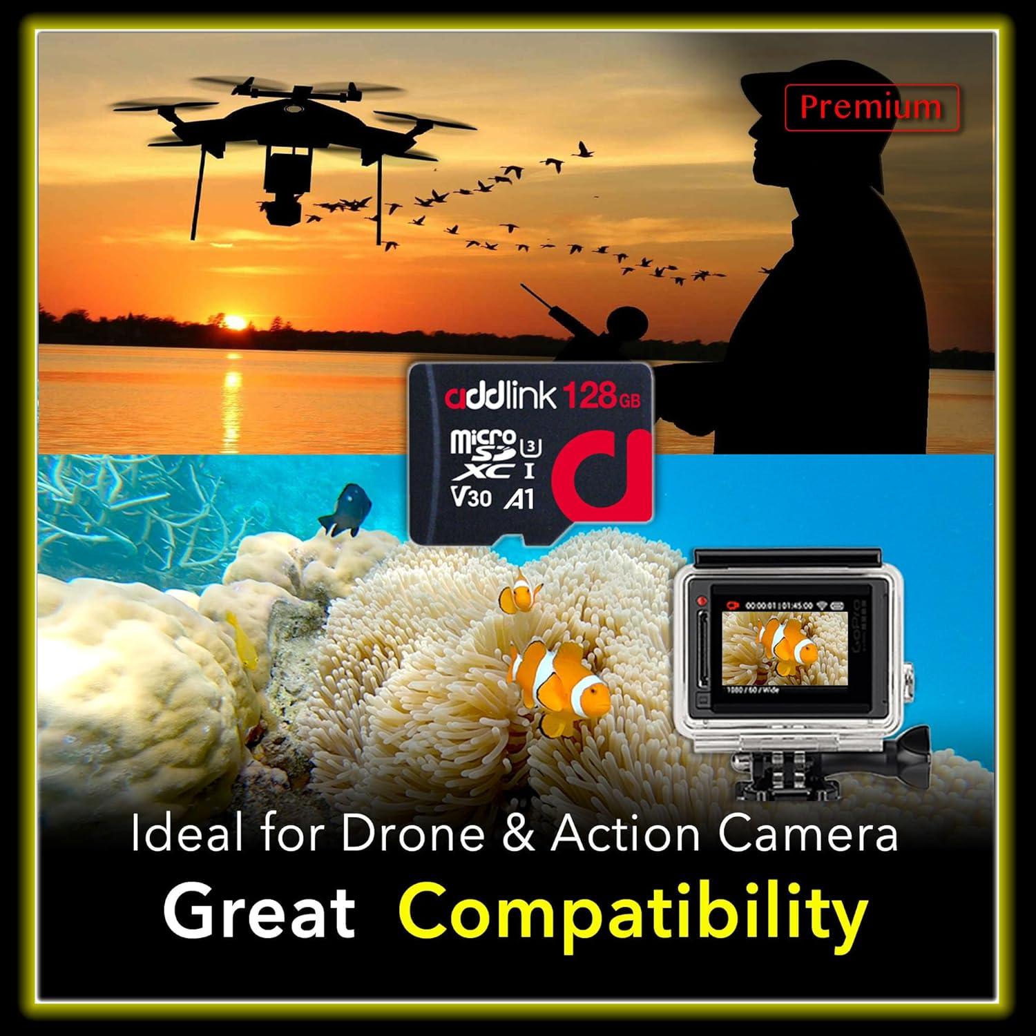 Tarjeta Micro SDXC 128GB 2-Pack addlink UHS-1 A1 100MB/s