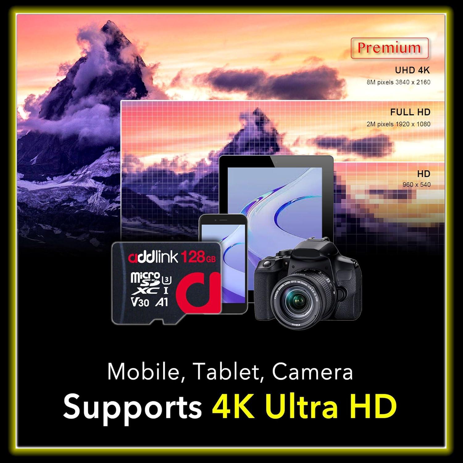 Tarjeta Micro SDXC 128GB 2-Pack addlink UHS-1 A1 100MB/s