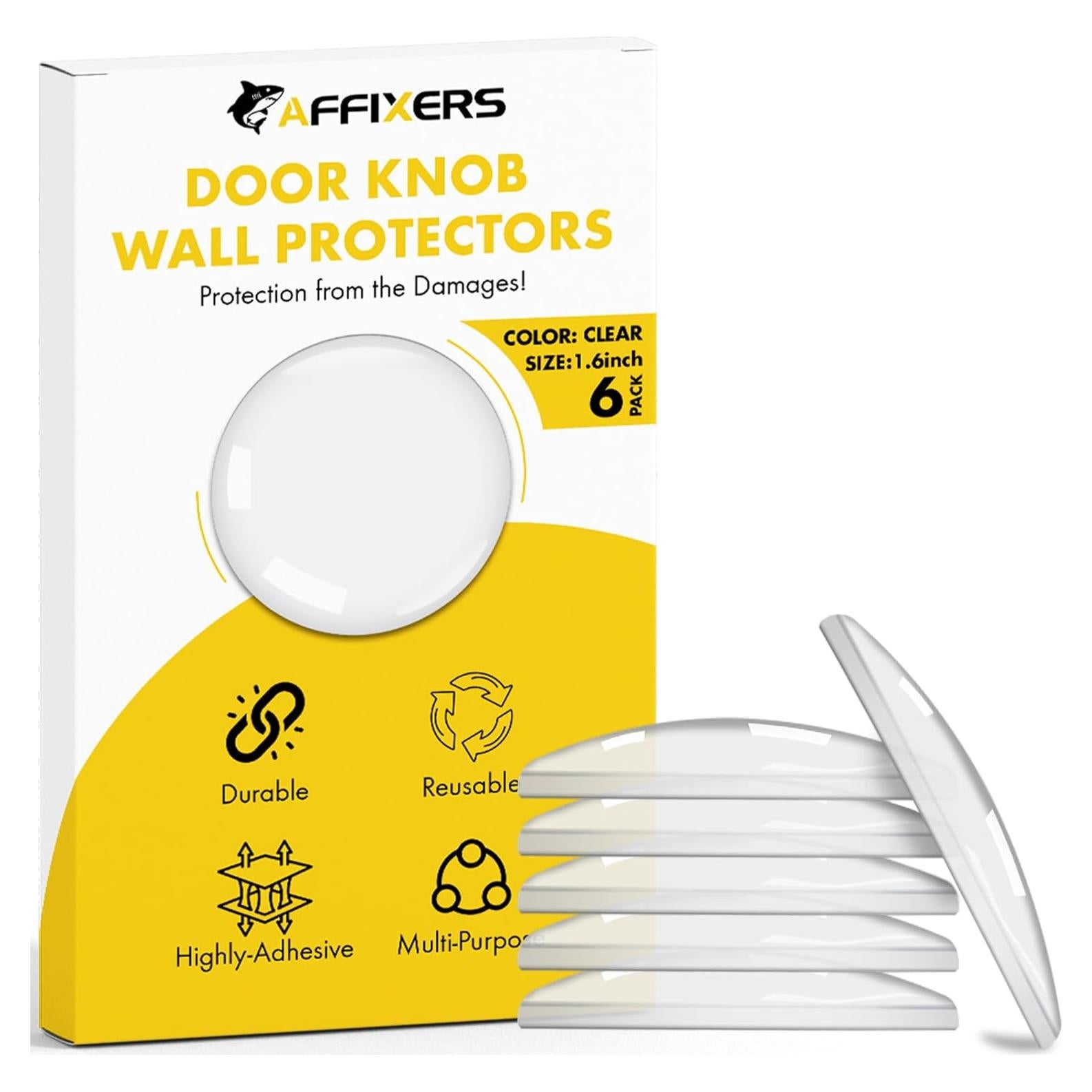 Topes de puerta autoadhesivos Afixers 6 unidades 4.06 cm