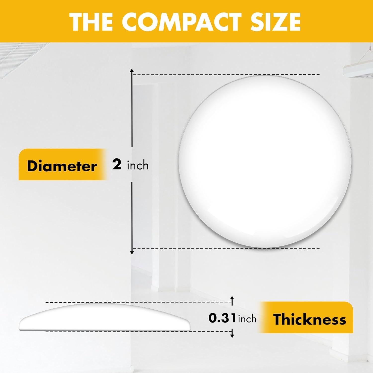 Topes de puerta Afixers de silicona blanca - Mediano 5 cm