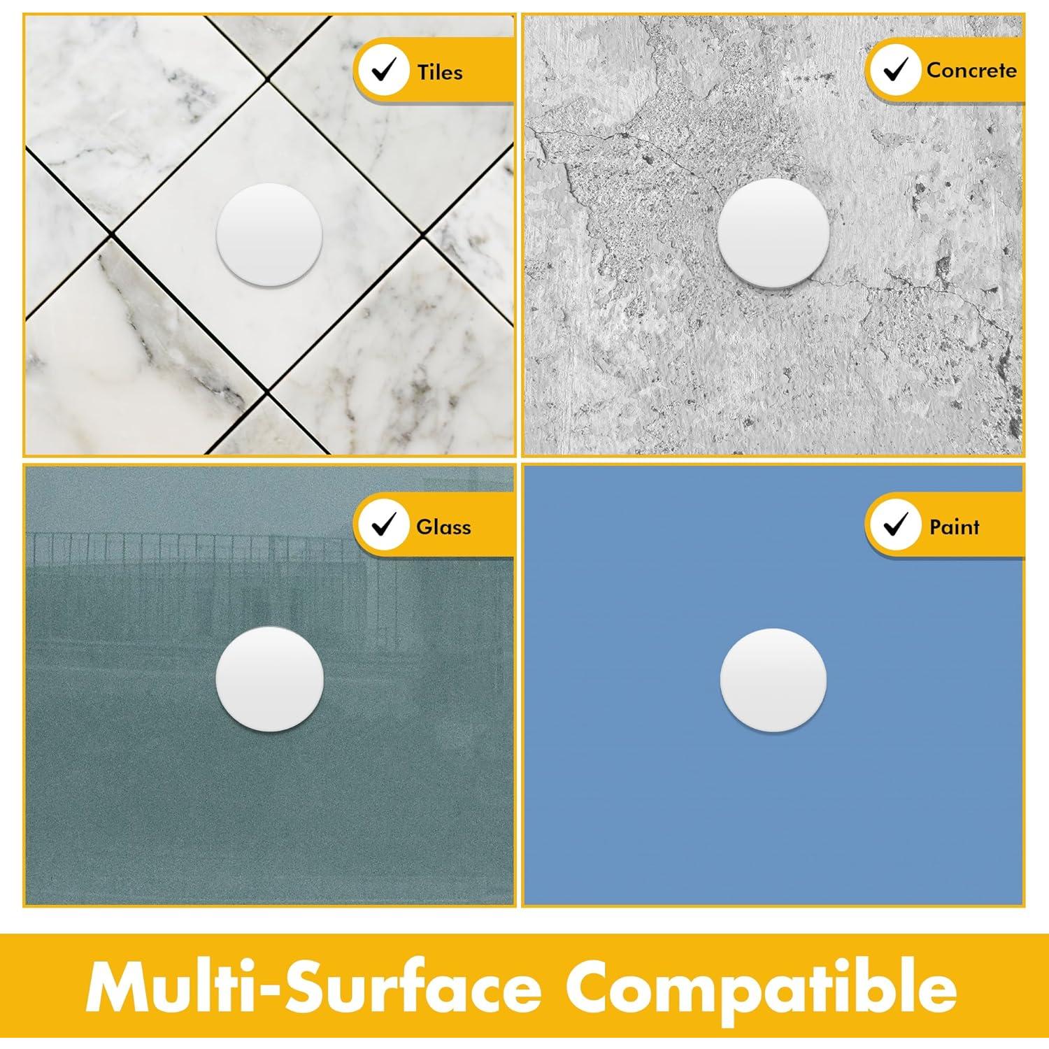 Topes de puerta Afixers de silicona blanca - Mediano 5 cm