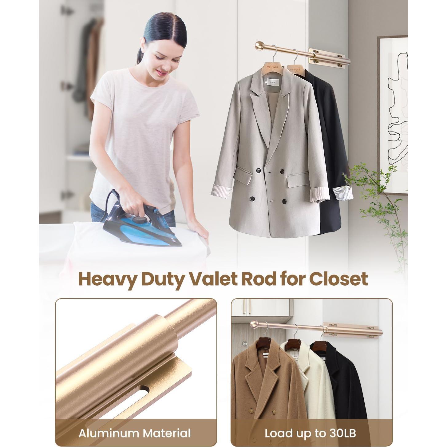 Varilla de Valet Retráctil Supforce 30.48 cm Aluminio Dorado