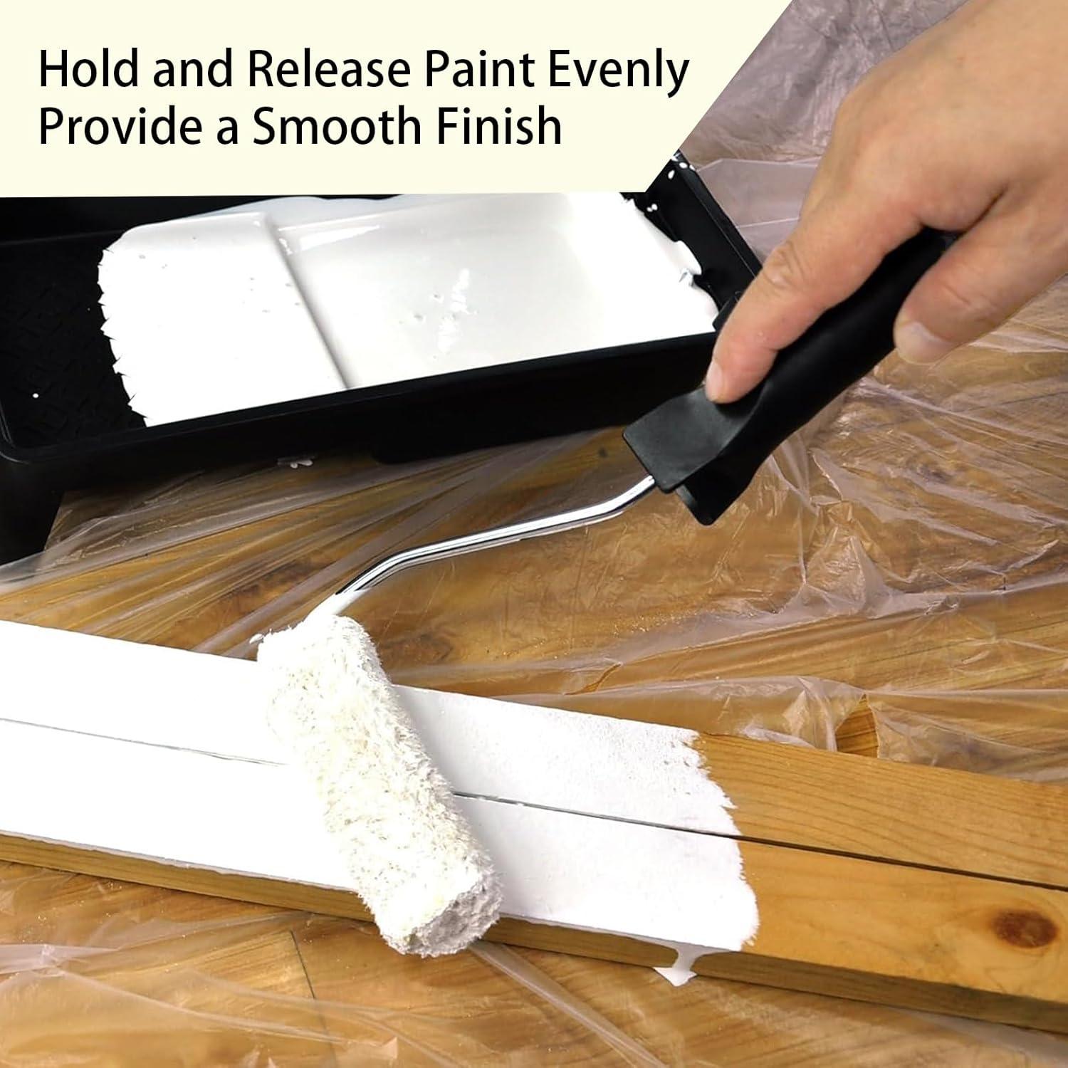 Cubiertas de rodillo de pintura KingOrigin 4" sin pelusa - 10 piezas