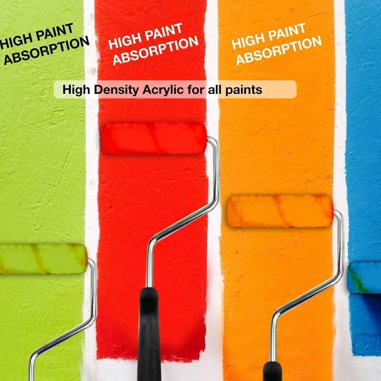 Cubiertas de rodillo de pintura KingOrigin 4" sin pelusa - 10 piezas