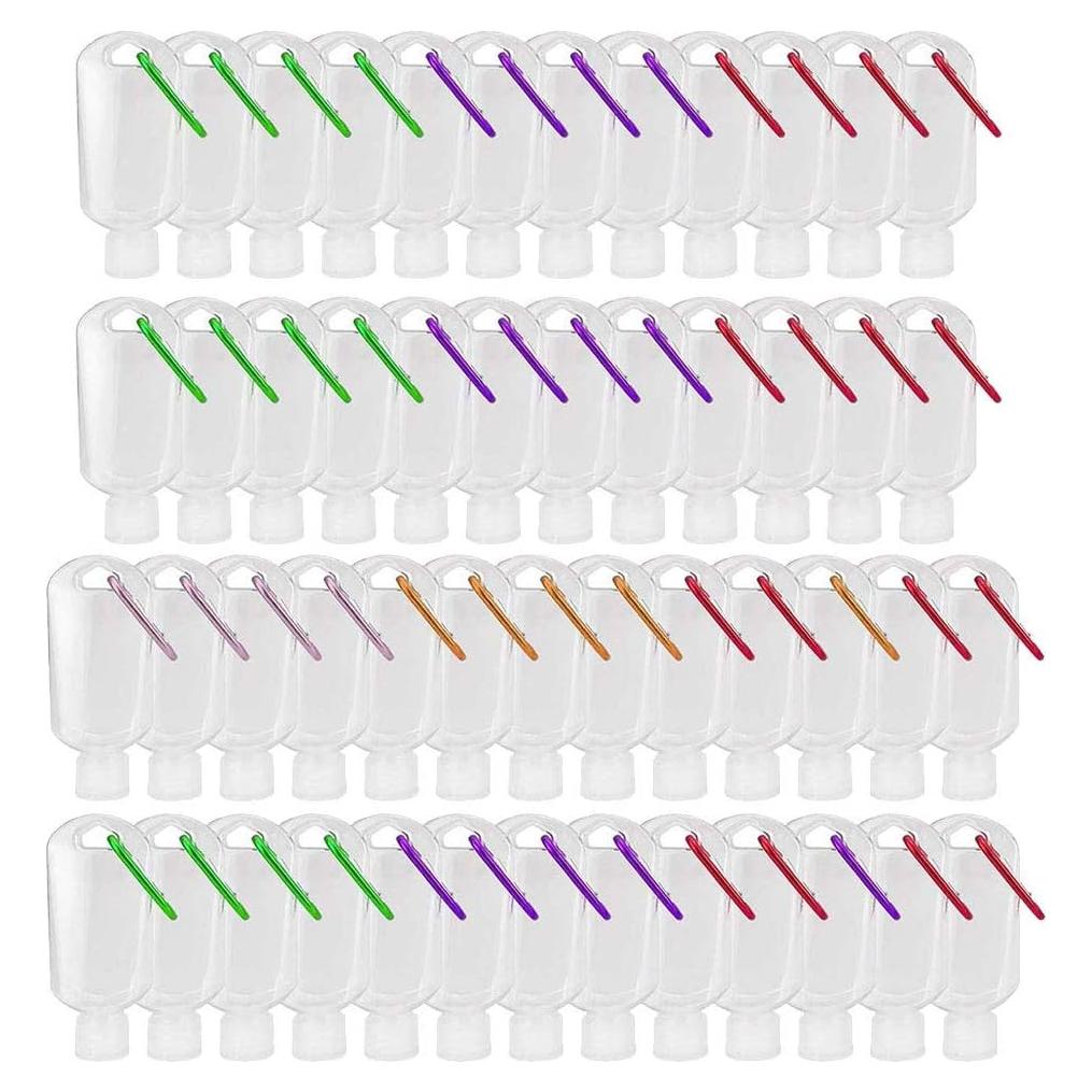 50 Botellas de Plástico Transparente 50ml Besitek a Prueba de Fugas