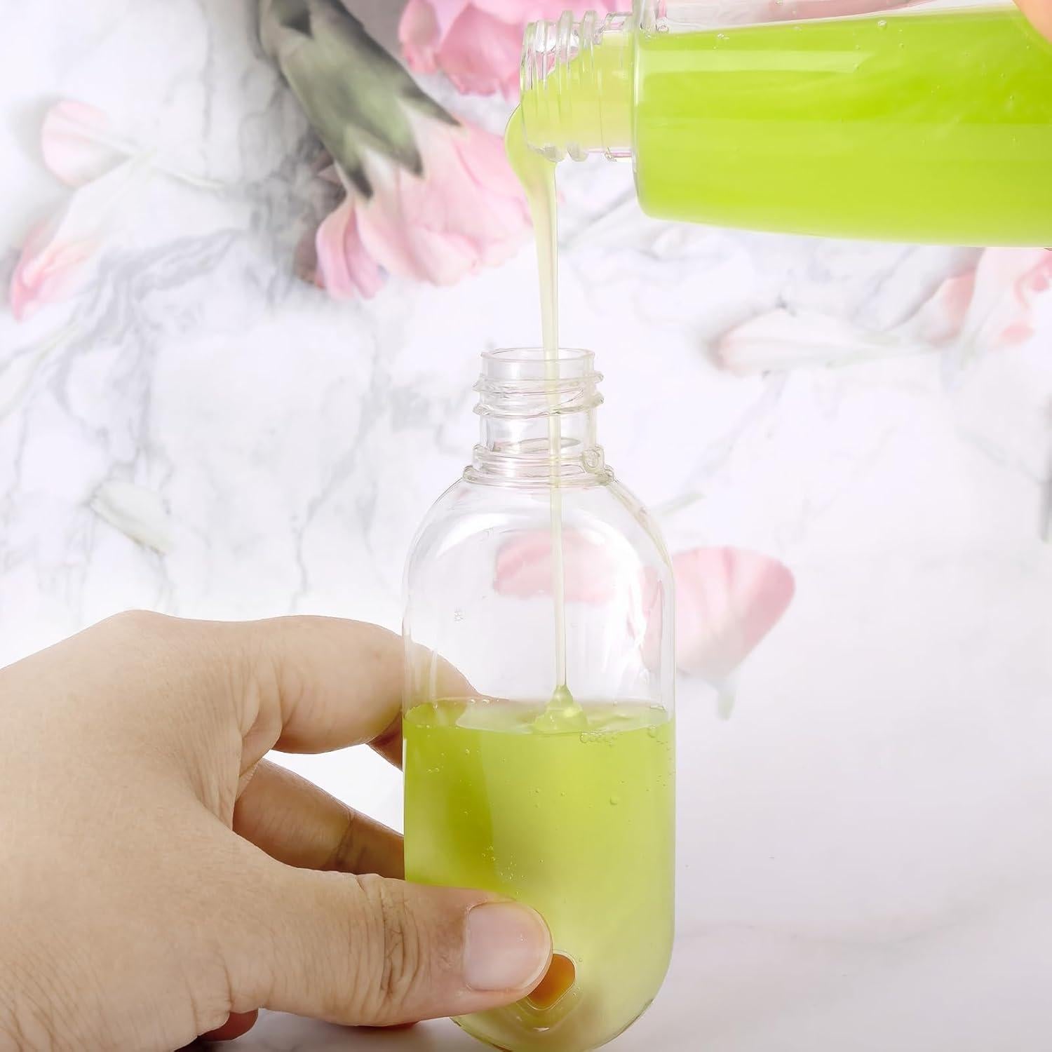 50 Botellas de Plástico Transparente 50ml Besitek a Prueba de Fugas