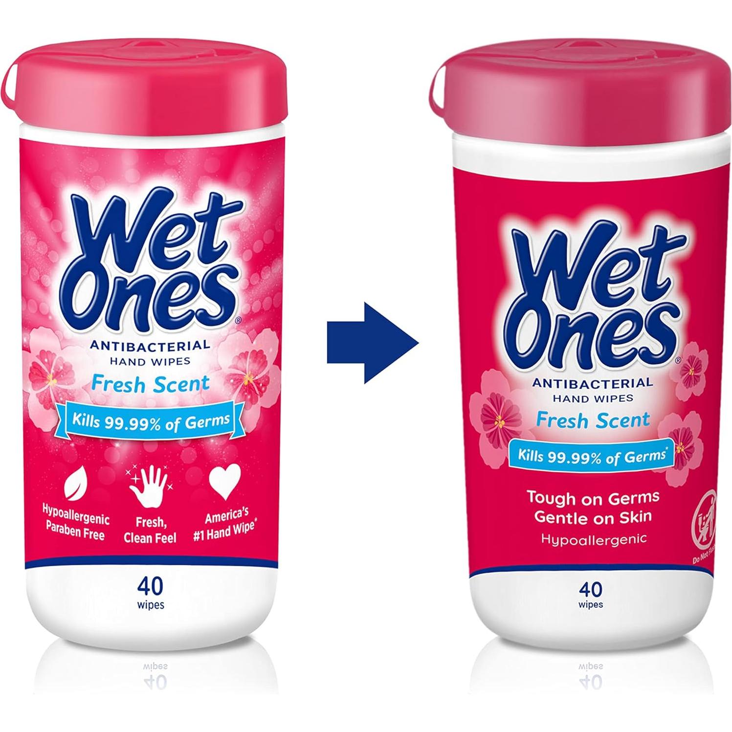 Toallitas Antibacteriales Wet Ones Aroma Fresco 40 unidades