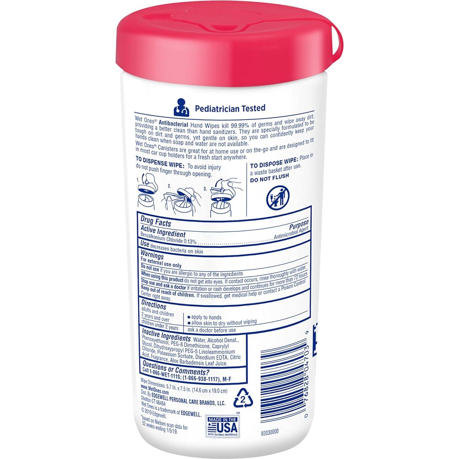 Toallitas Antibacteriales Wet Ones Aroma Fresco 40 unidades