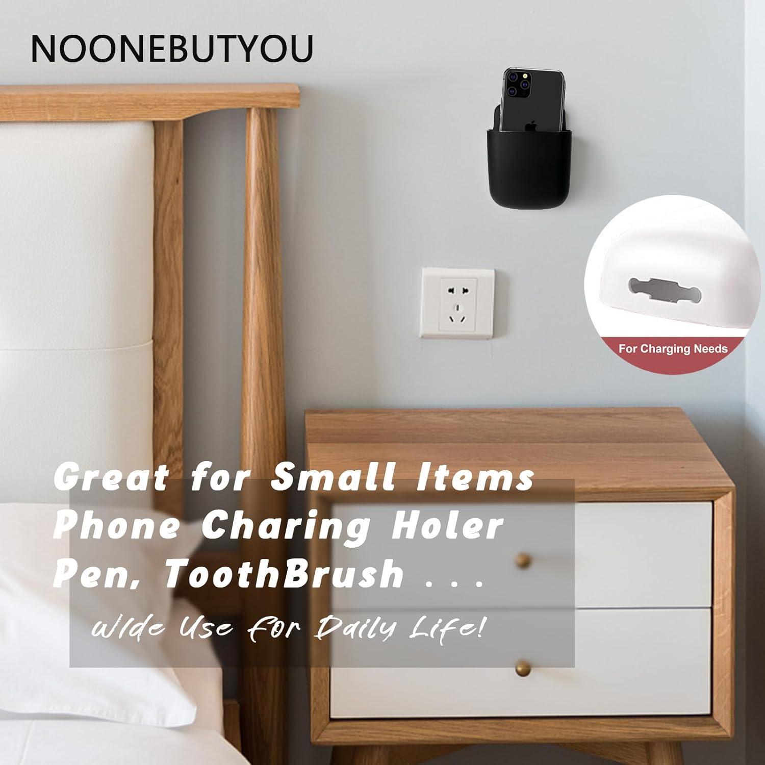 Soporte de Control Remoto 3 Piezas Wawayang Negro Autoadhesivo