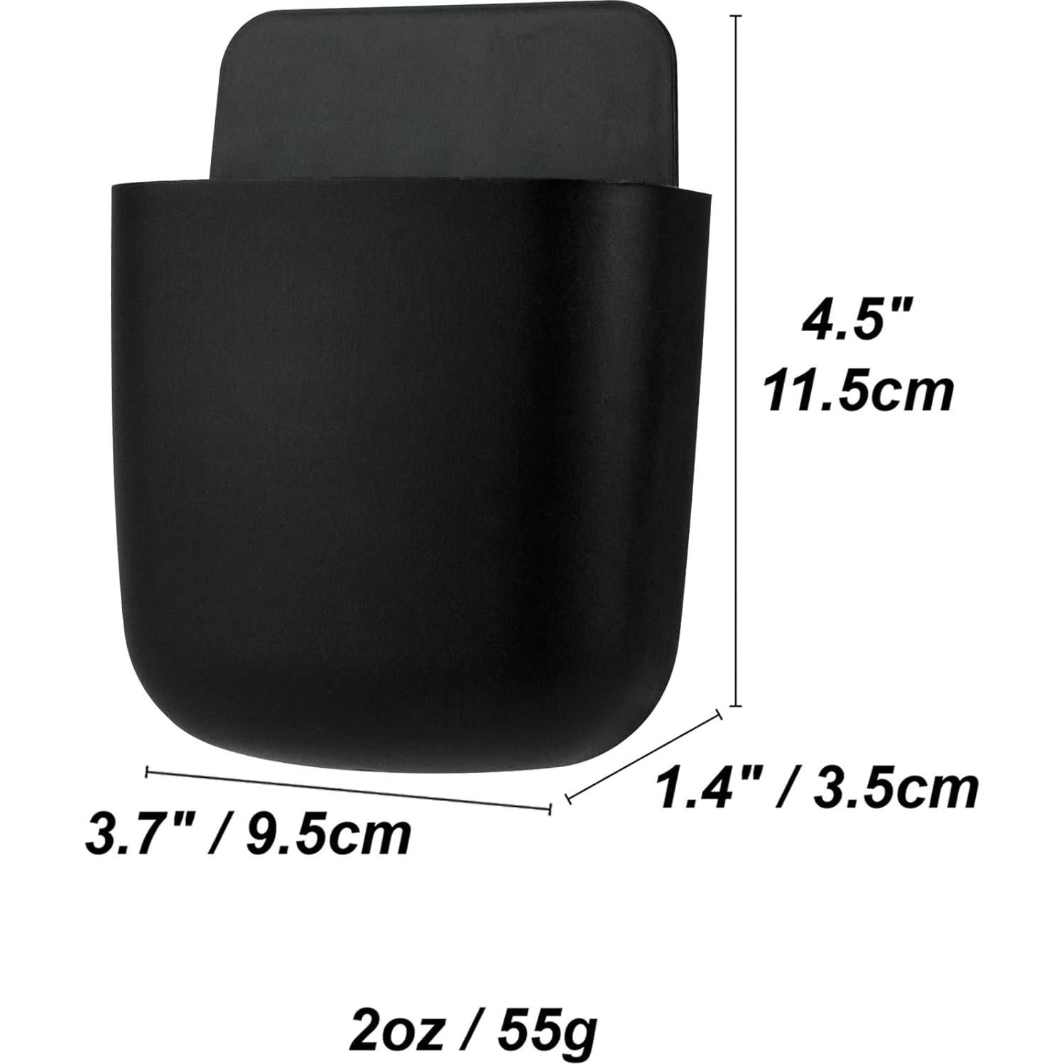 Soporte de Control Remoto 3 Piezas Wawayang Negro Autoadhesivo