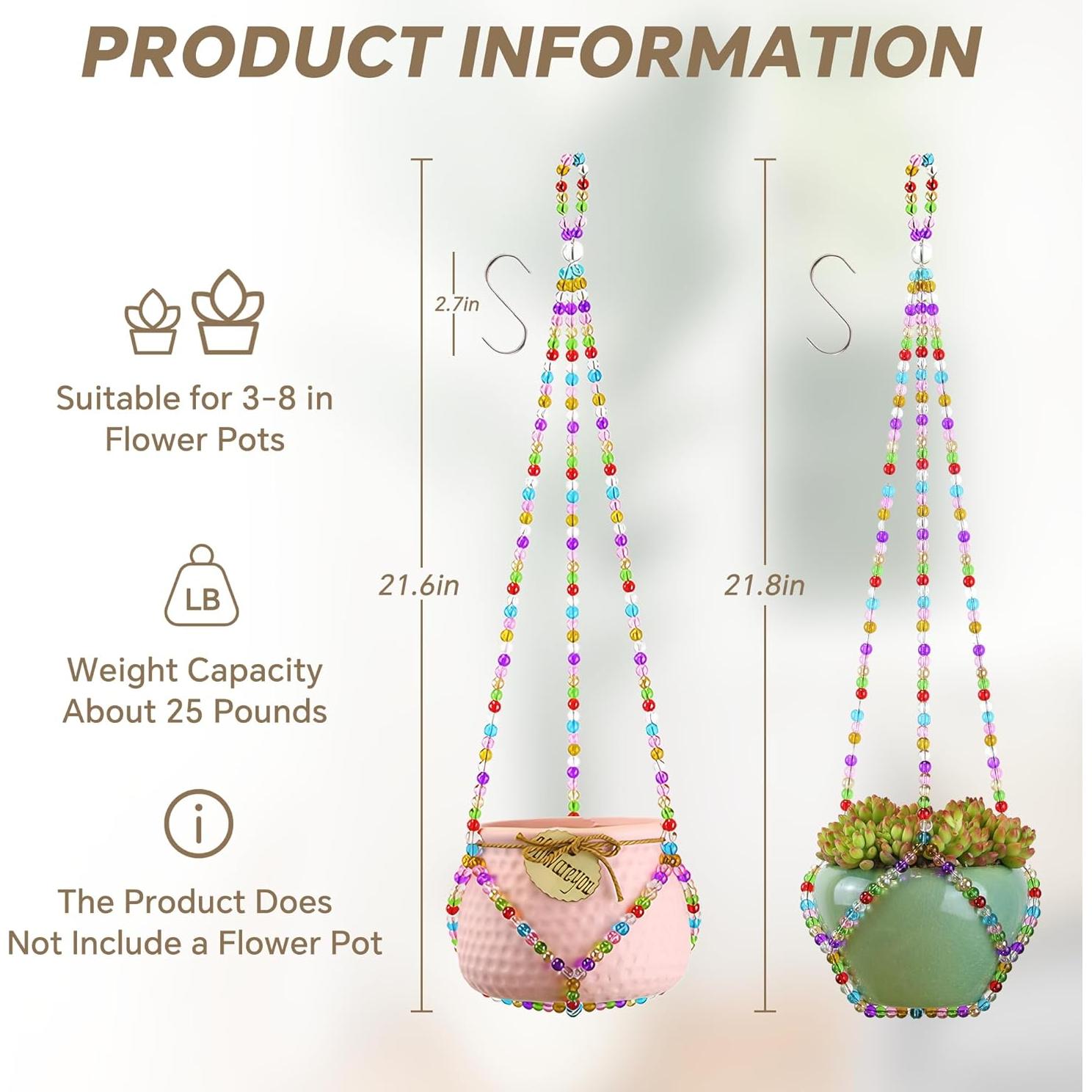 Colgador de Plantas de Cristal Hecho a Mano Genérico 66cm