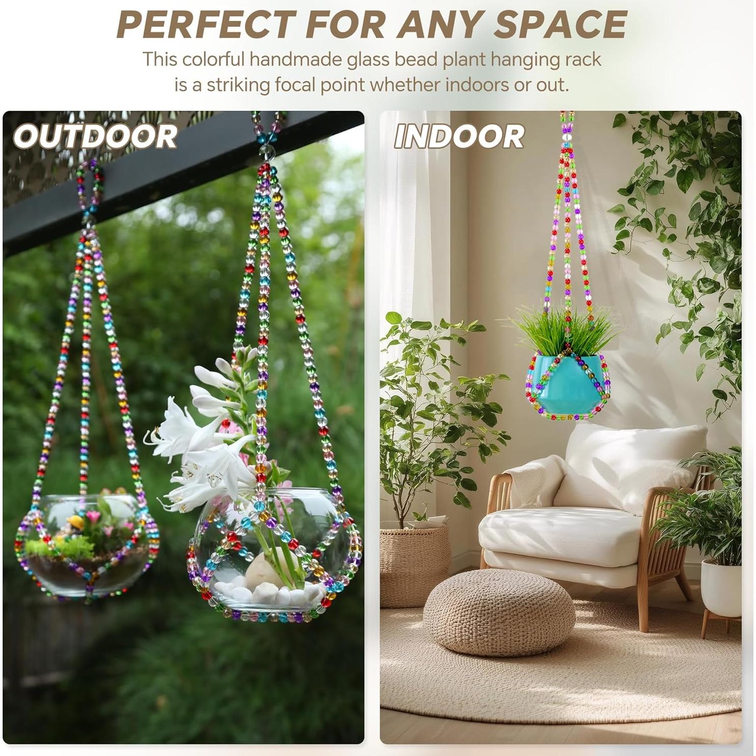 Colgador de Plantas de Cristal Hecho a Mano Genérico 66cm