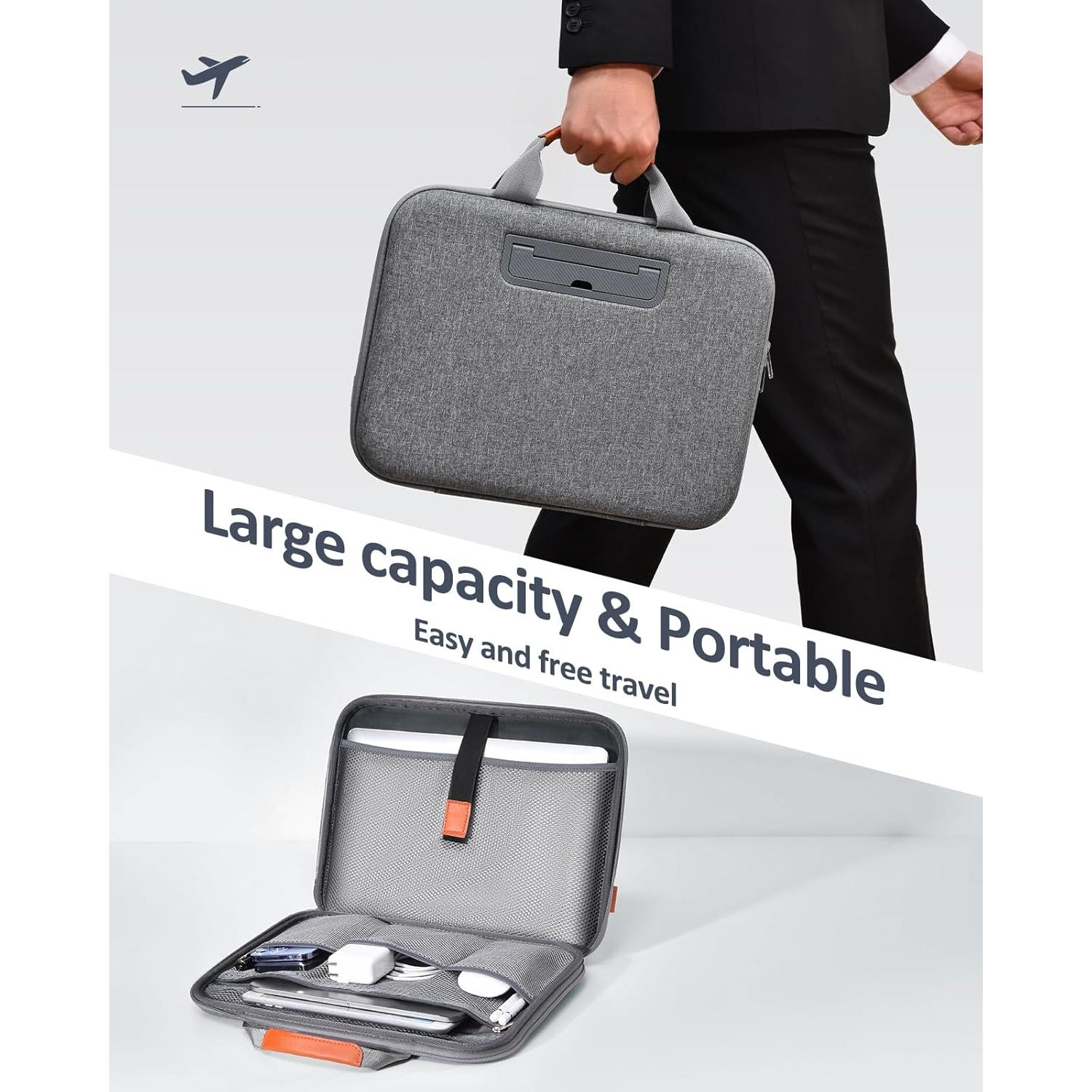 Funda Dura para Laptop 14" Nauttxon Gris - Impermeable y A Prueba de Golpes