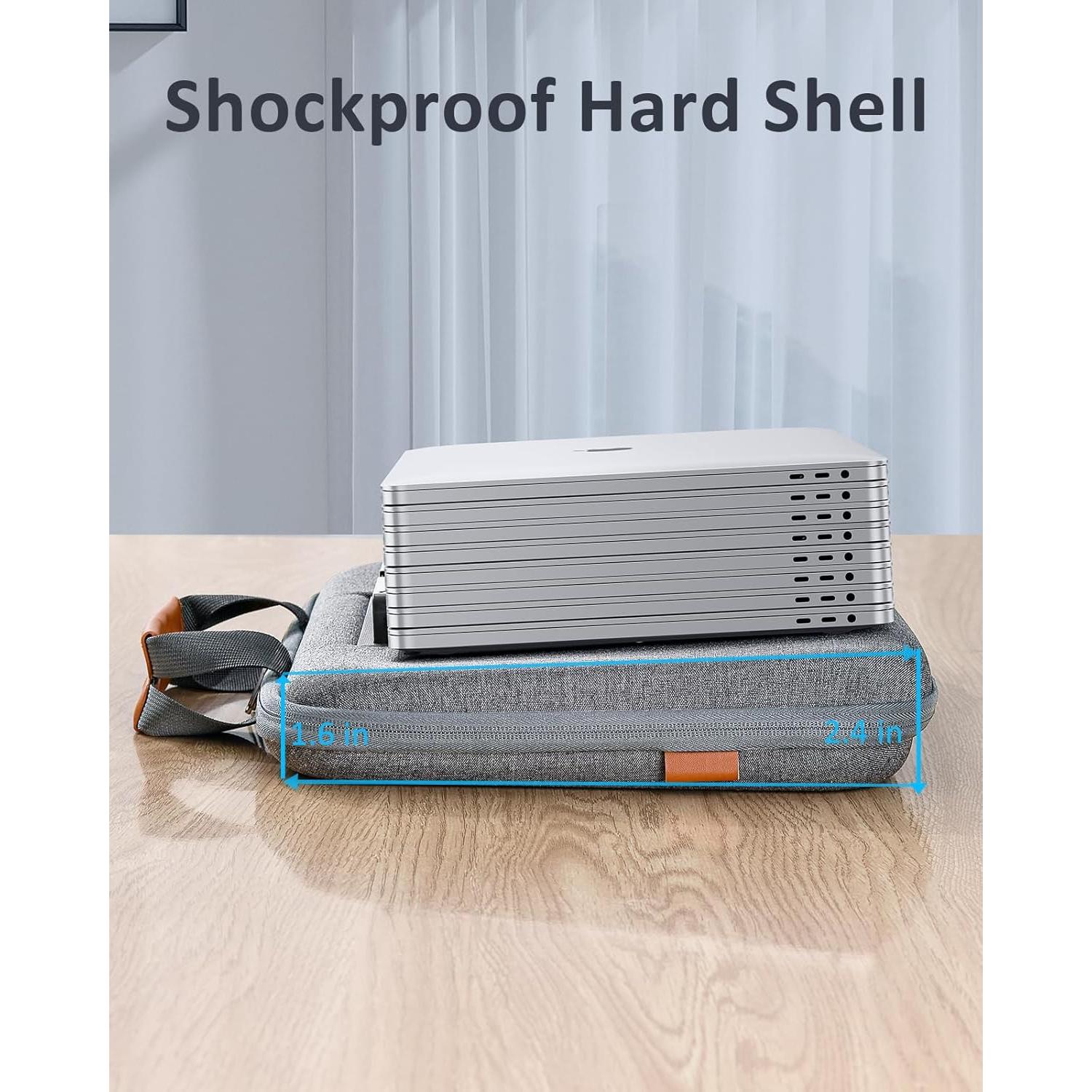 Funda Dura para Laptop 14" Nauttxon Gris - Impermeable y A Prueba de Golpes